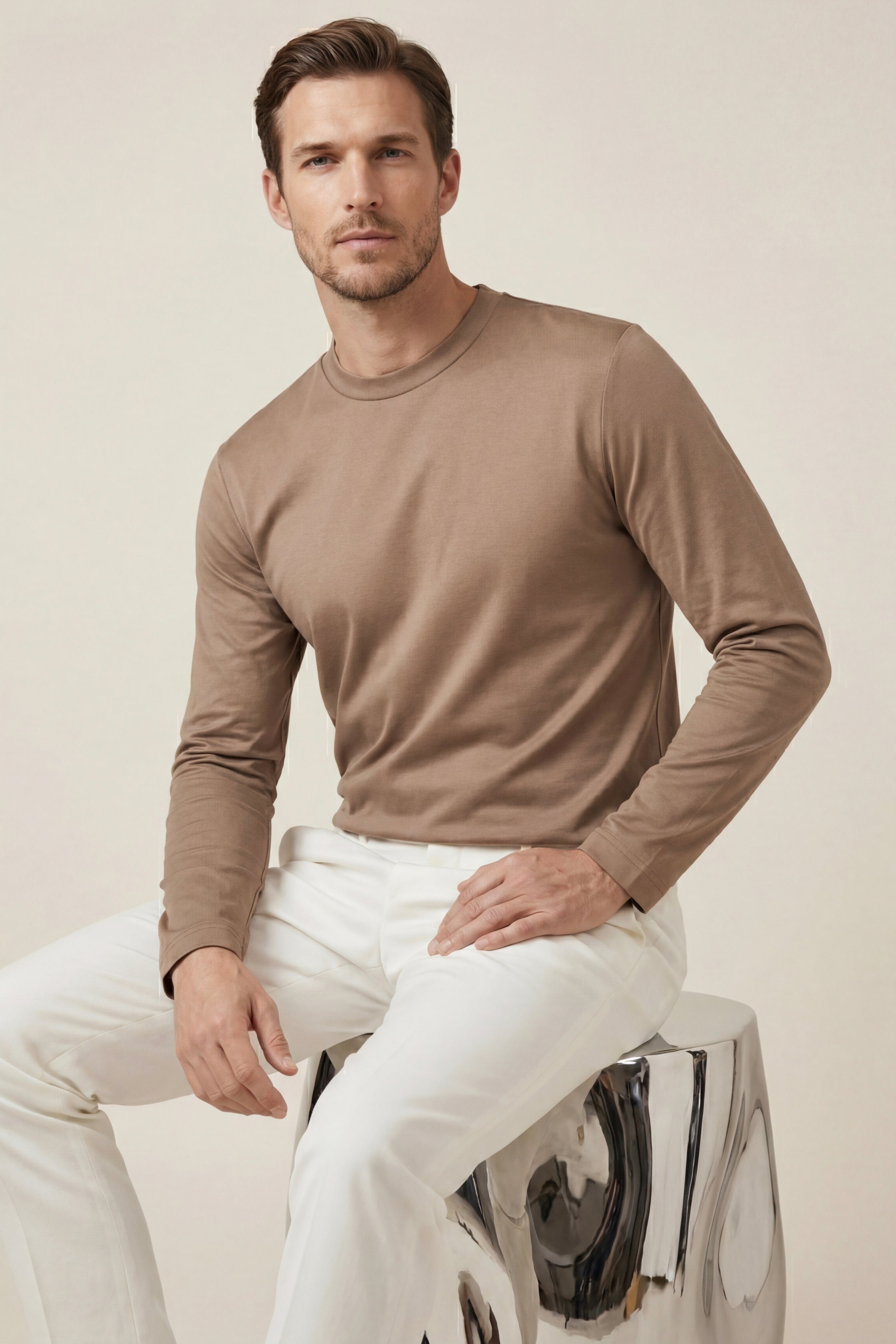 Eterna Longsleeve Taupe
