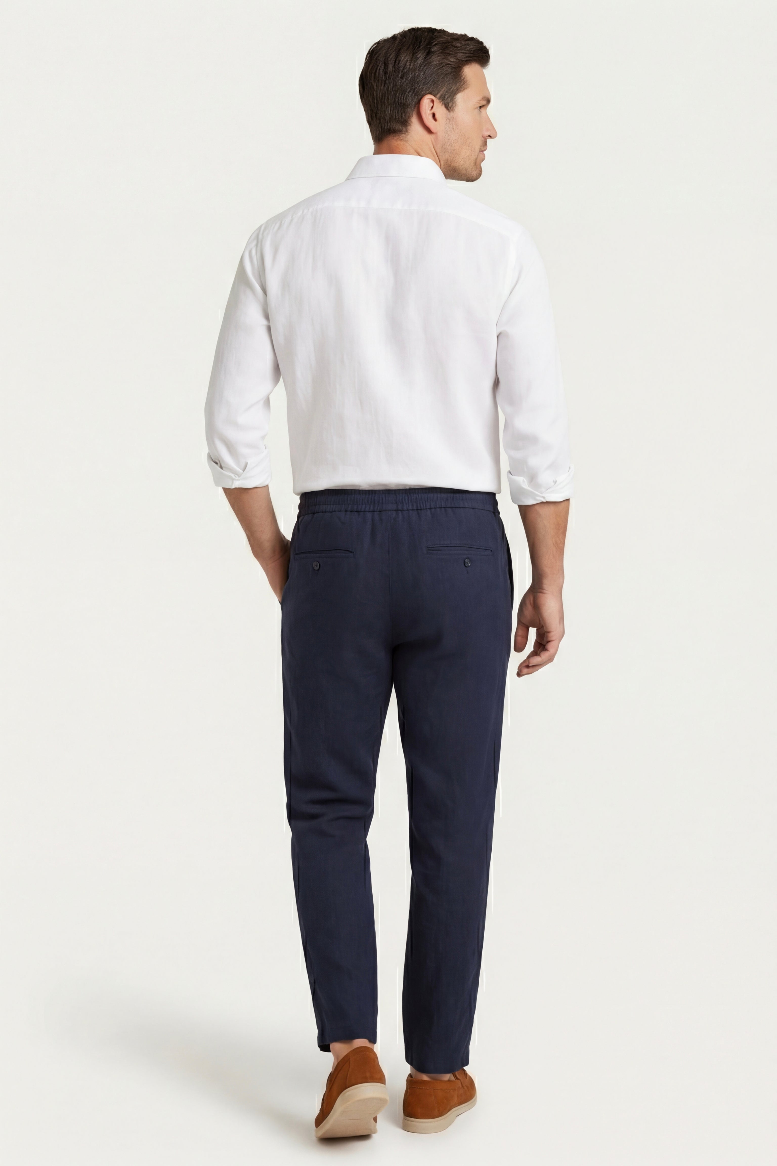 Sestri Tencel Drawstring Trouser Navy