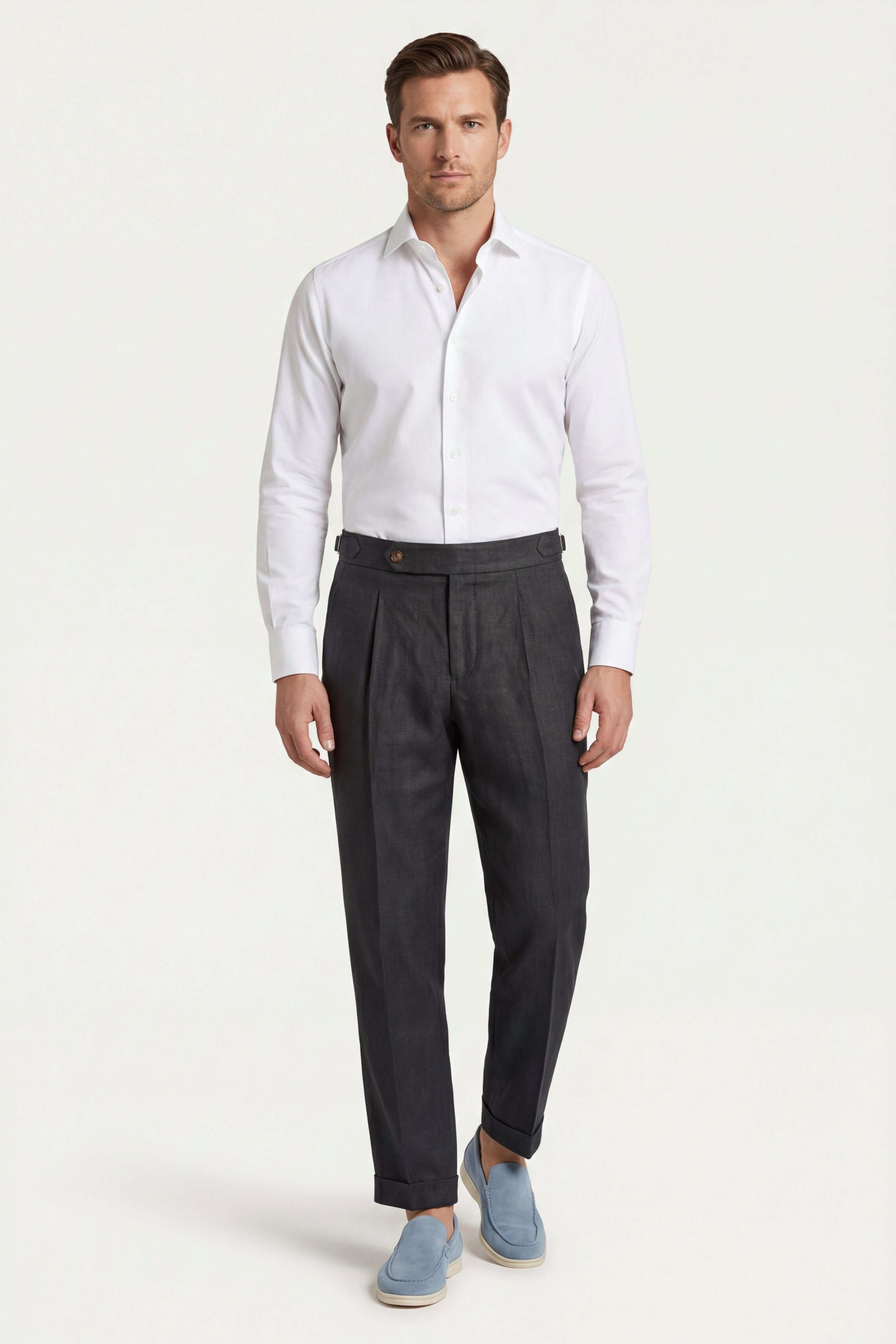Silano Pleated Trousers Black