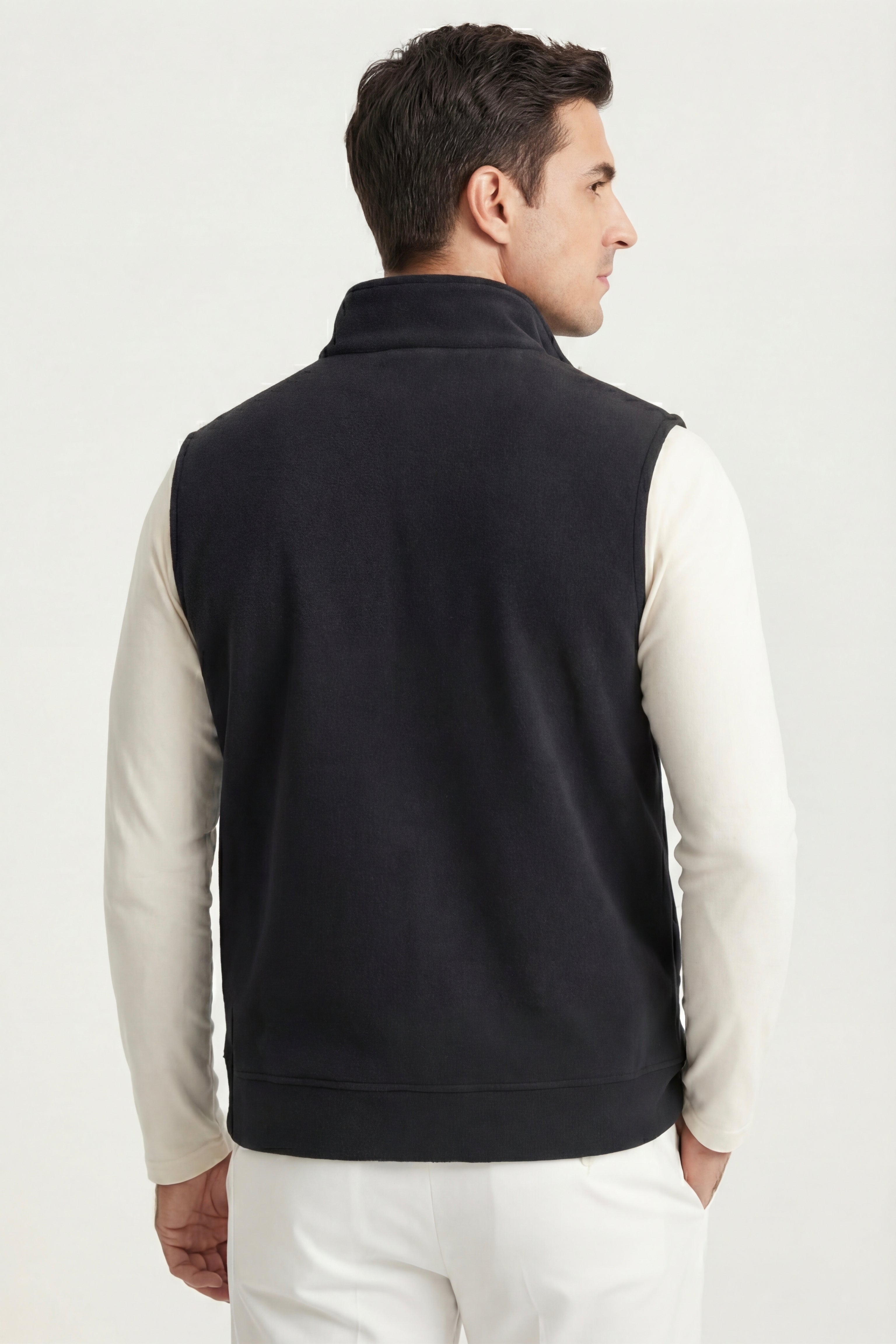 Bormio Zip Fleece Vest Black