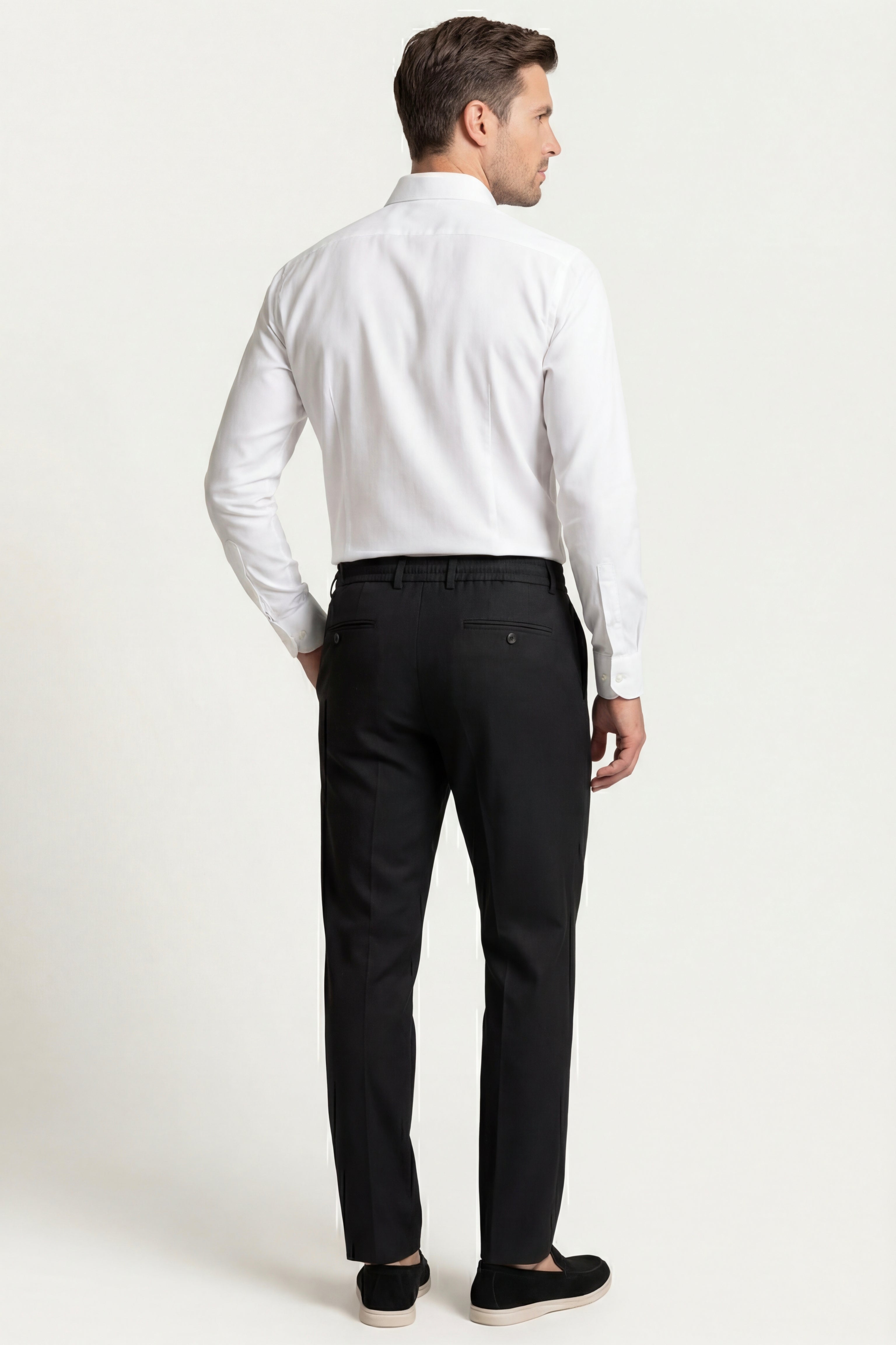 Monteria Stretch Linen Trouser Black