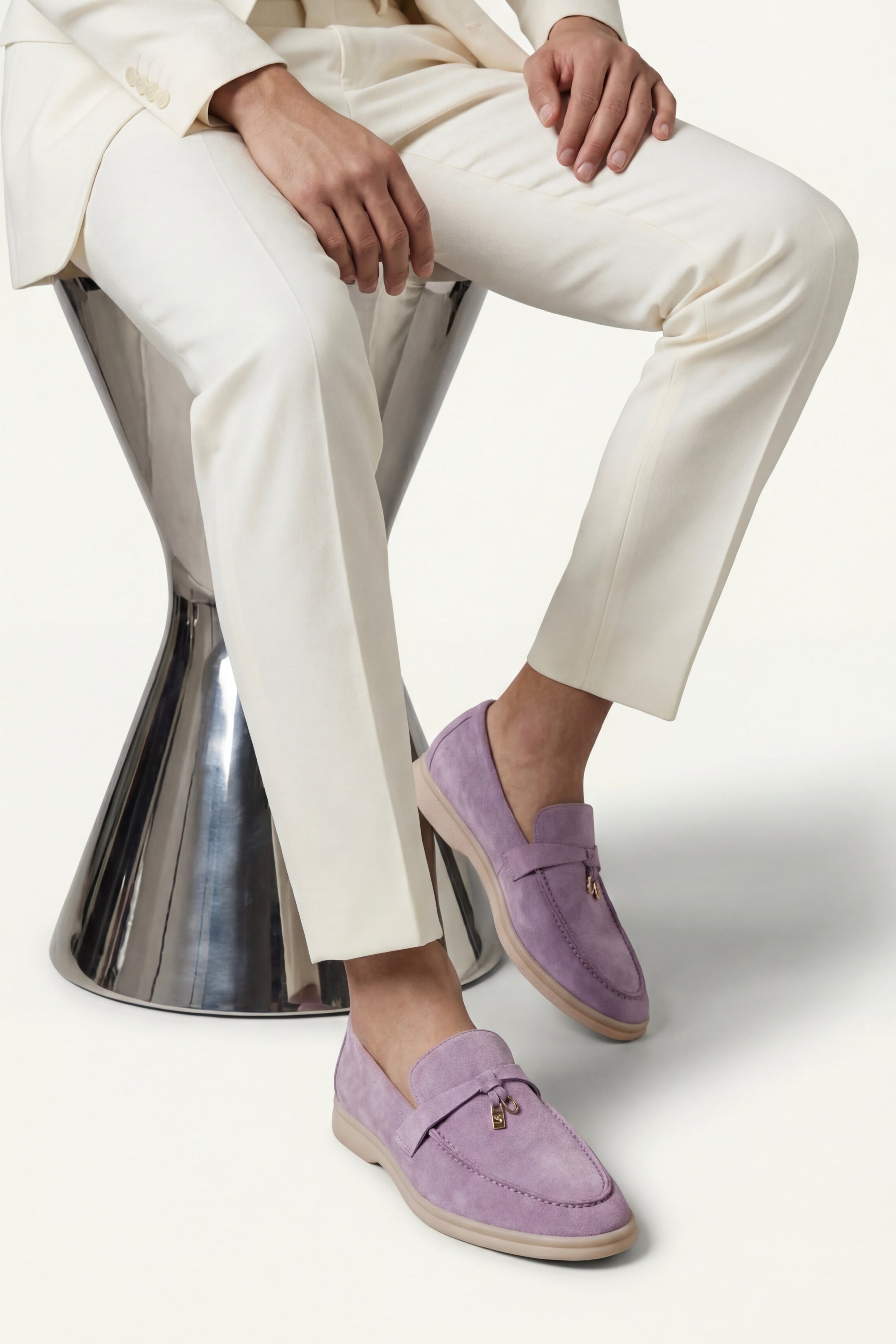 Leonis Buckle Loafer Lilac