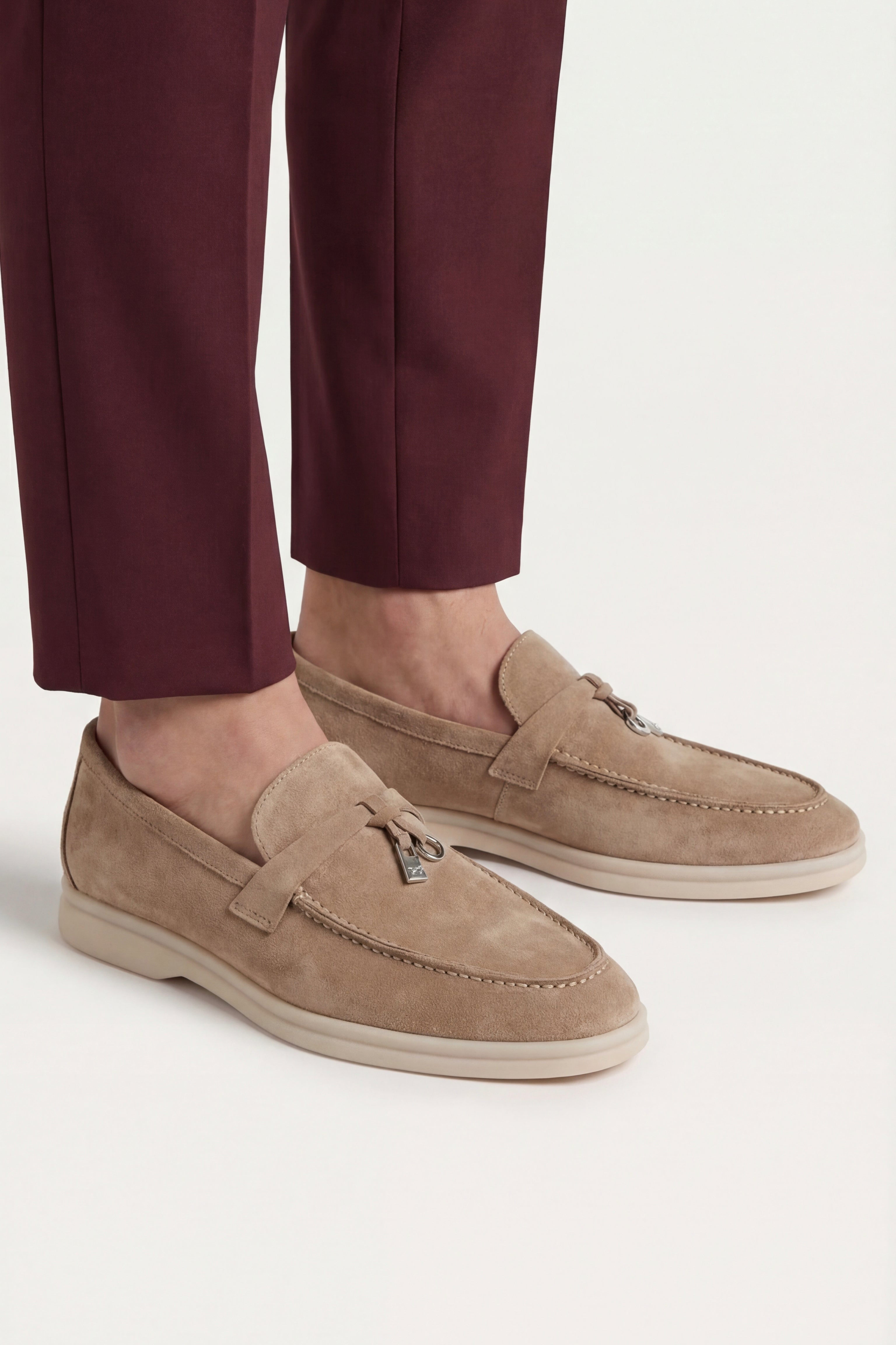 Leonis Buckle Loafer Taupe Brown