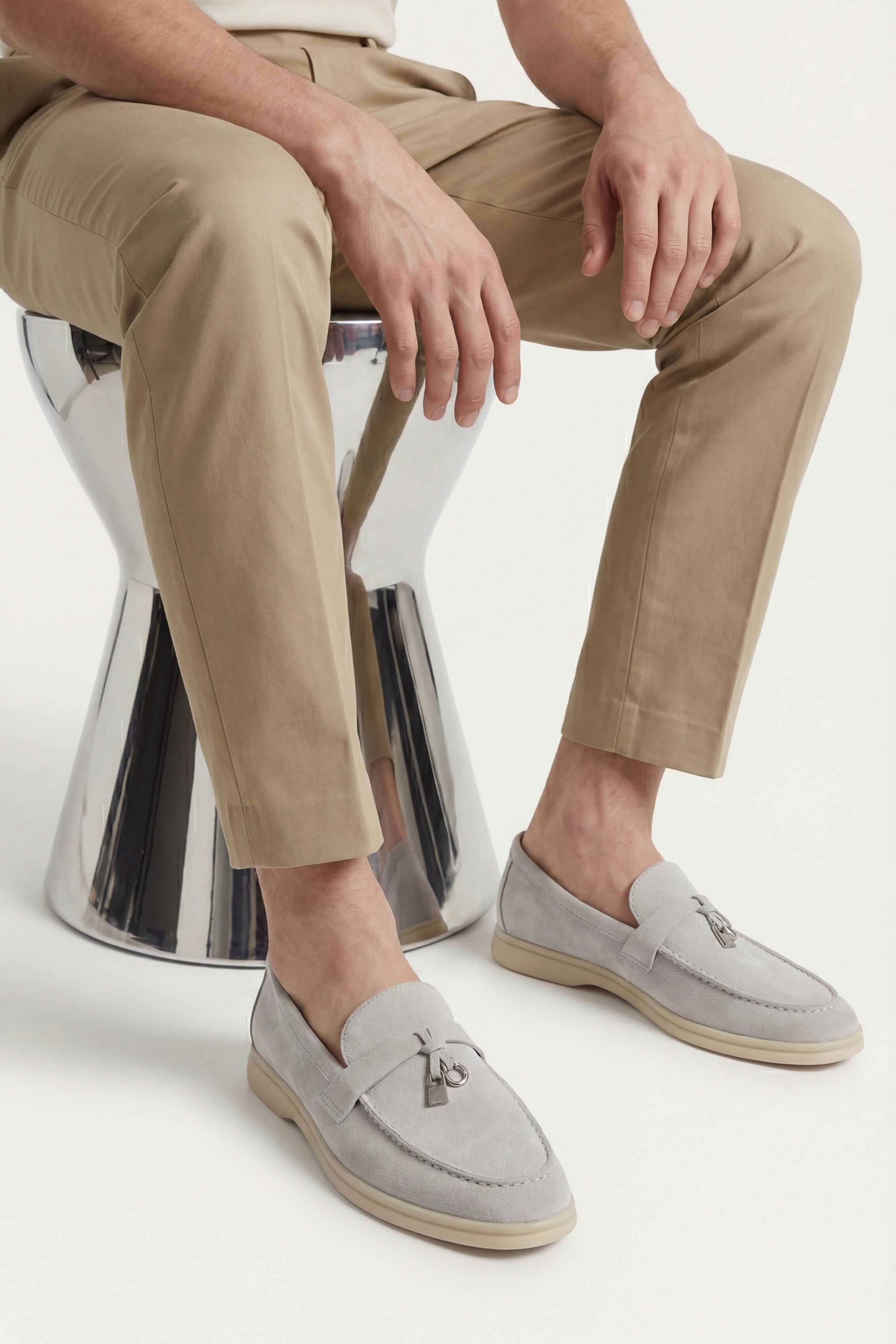 Leonis Buckle Loafer Ice Grey