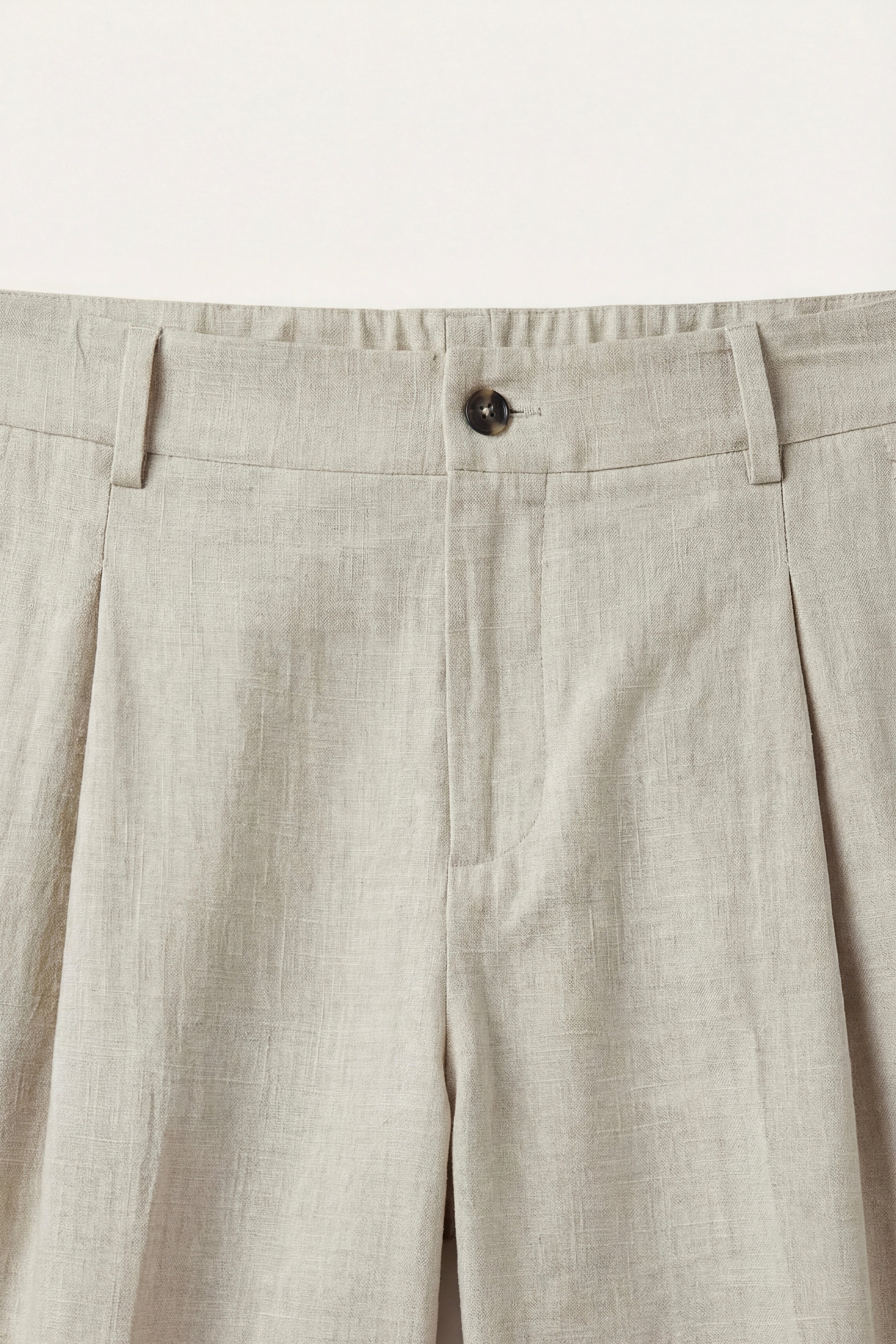 Orvieto Linen Pleated Shorts Light Beige