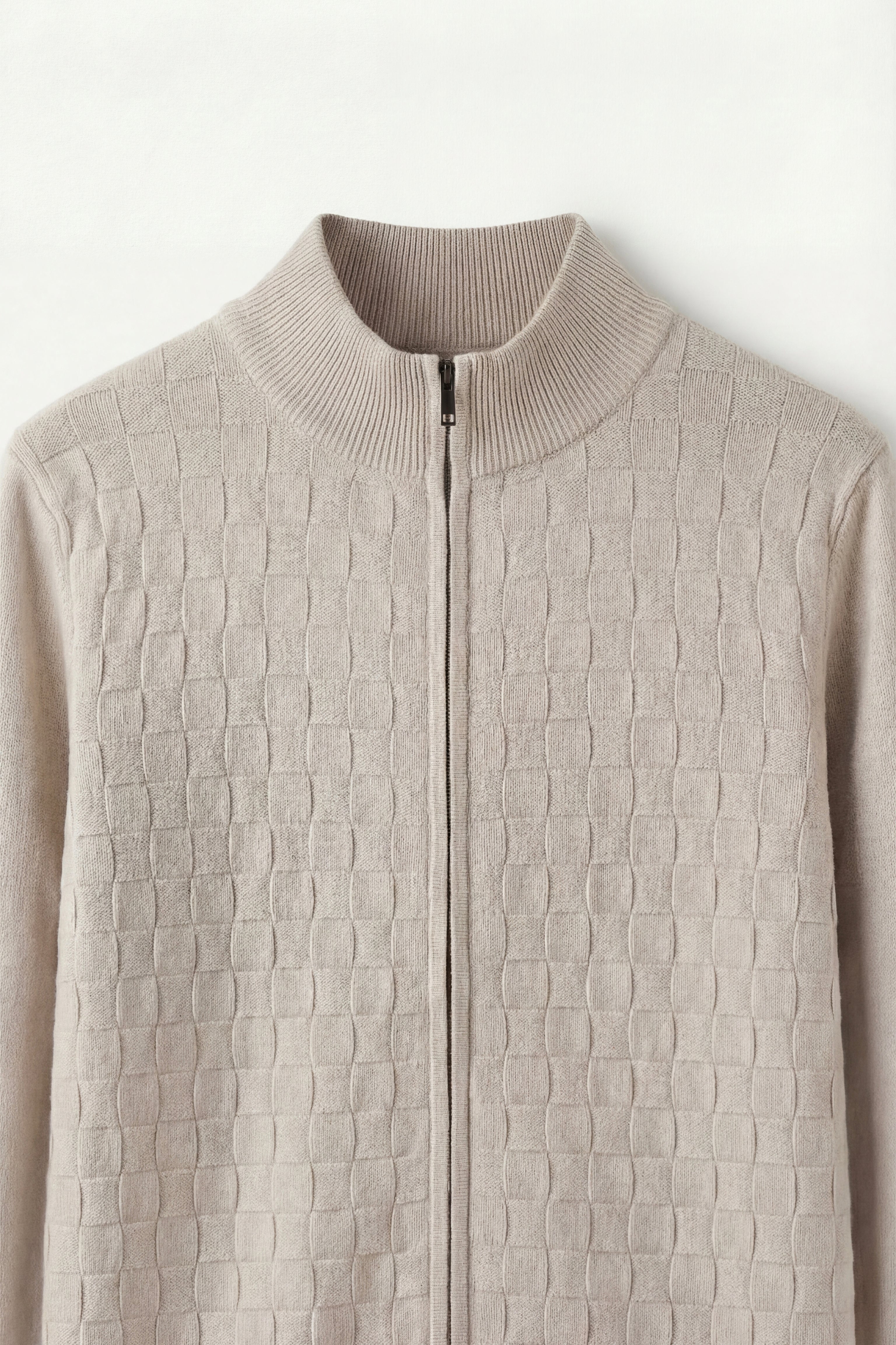 Cortina Textured Zip Sweater Qianmise