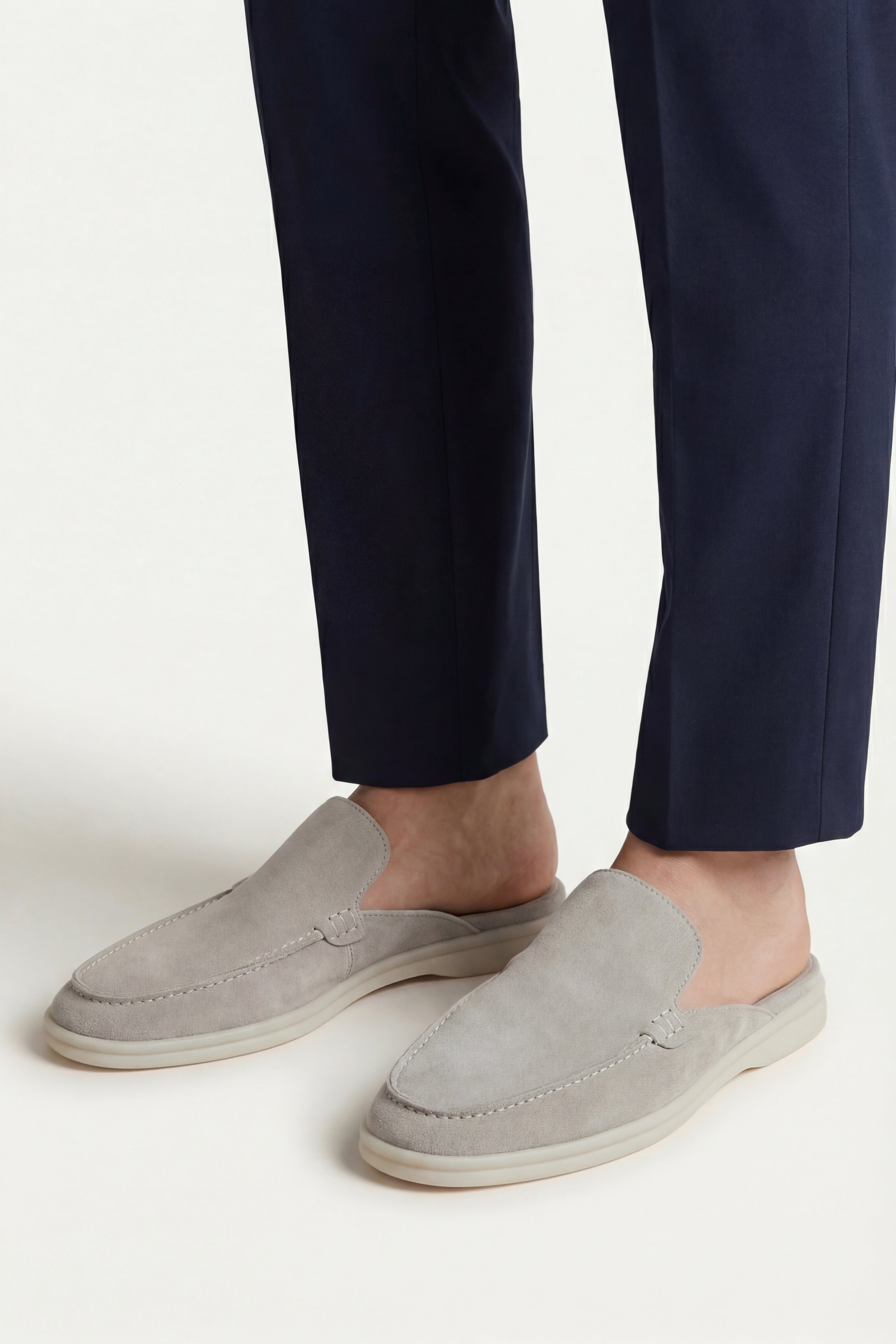 Torino Leather Mule Shallow Bean