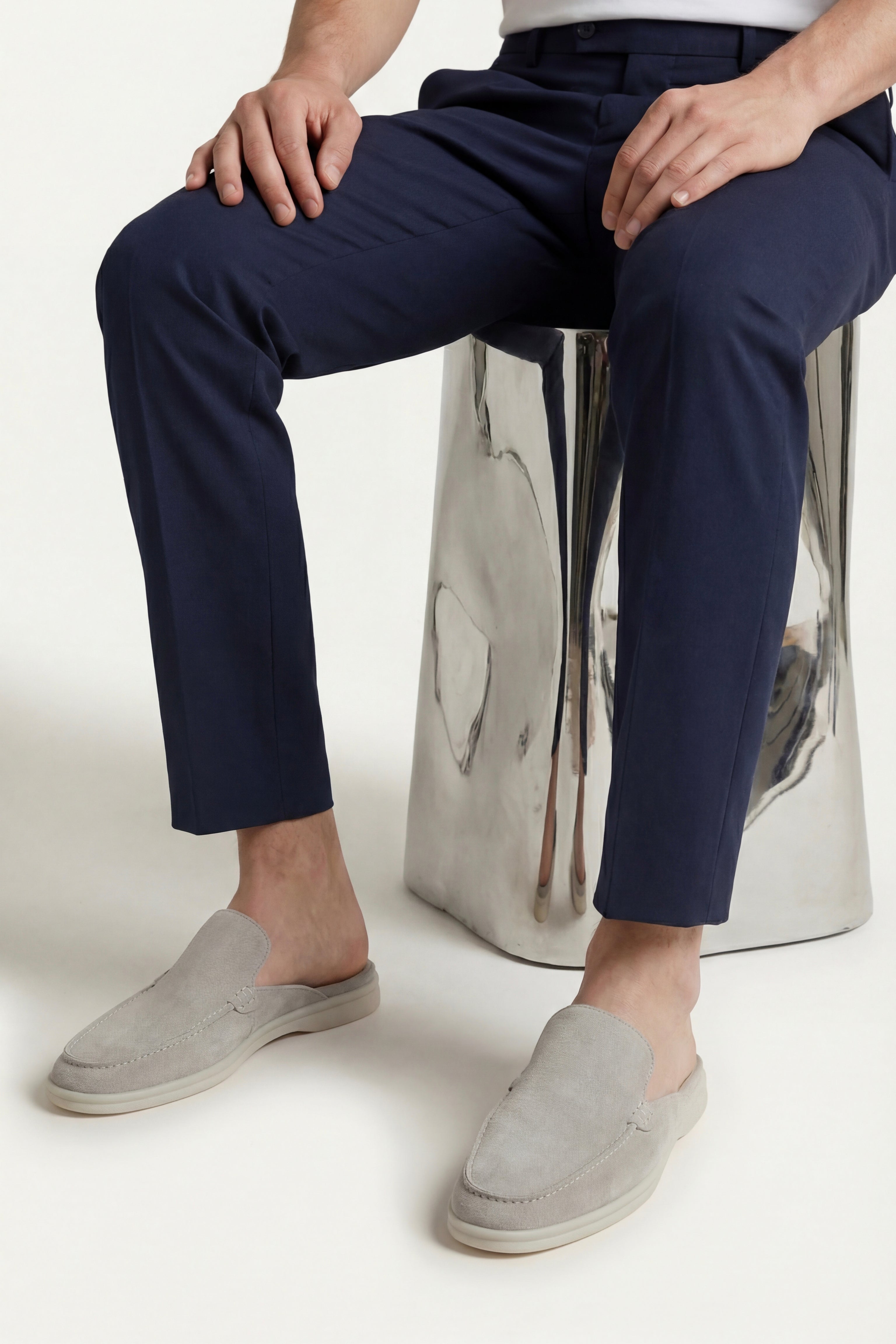 Torino Leather Mule Shallow Bean