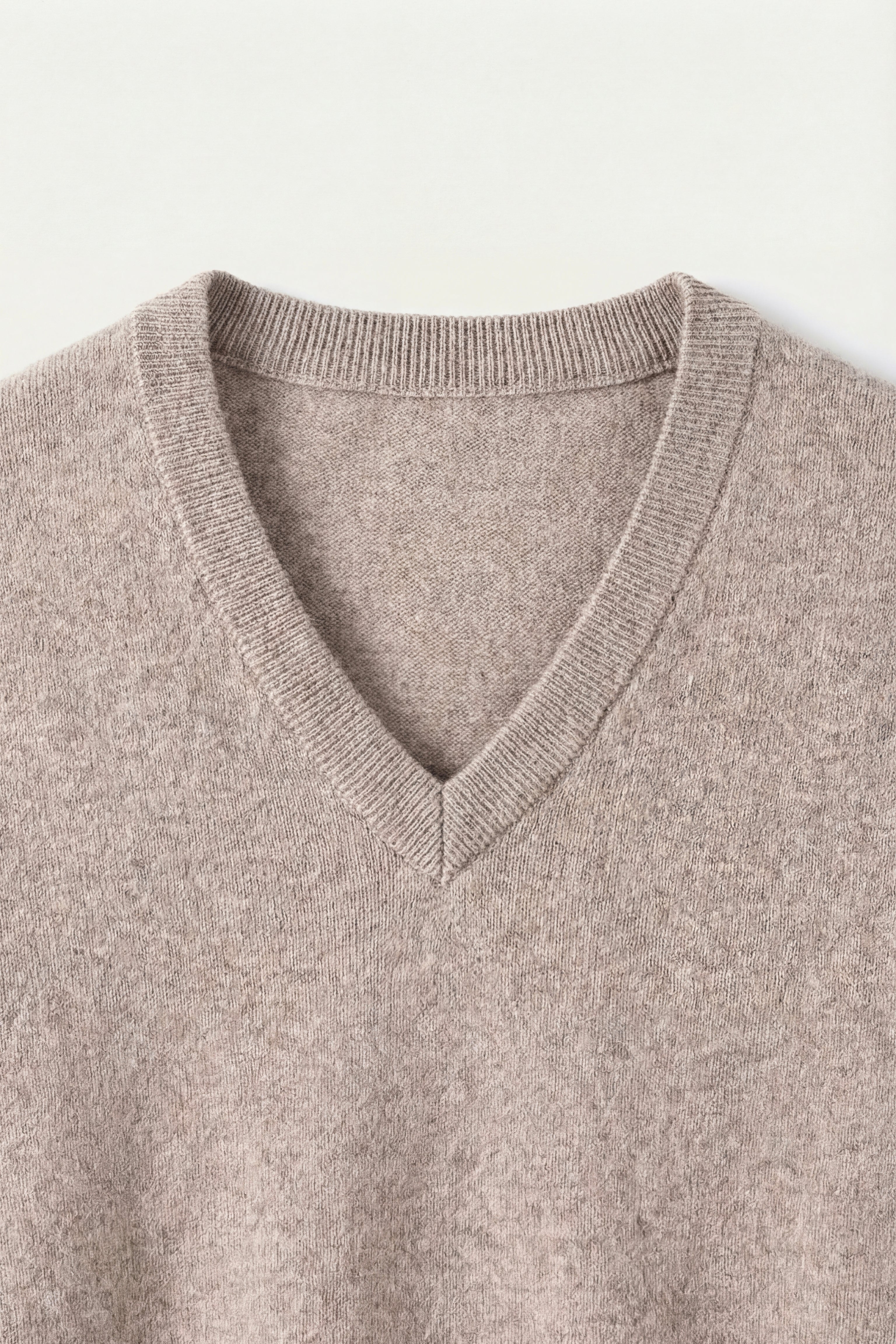 Merano V-Neck Knit Sweater Beige