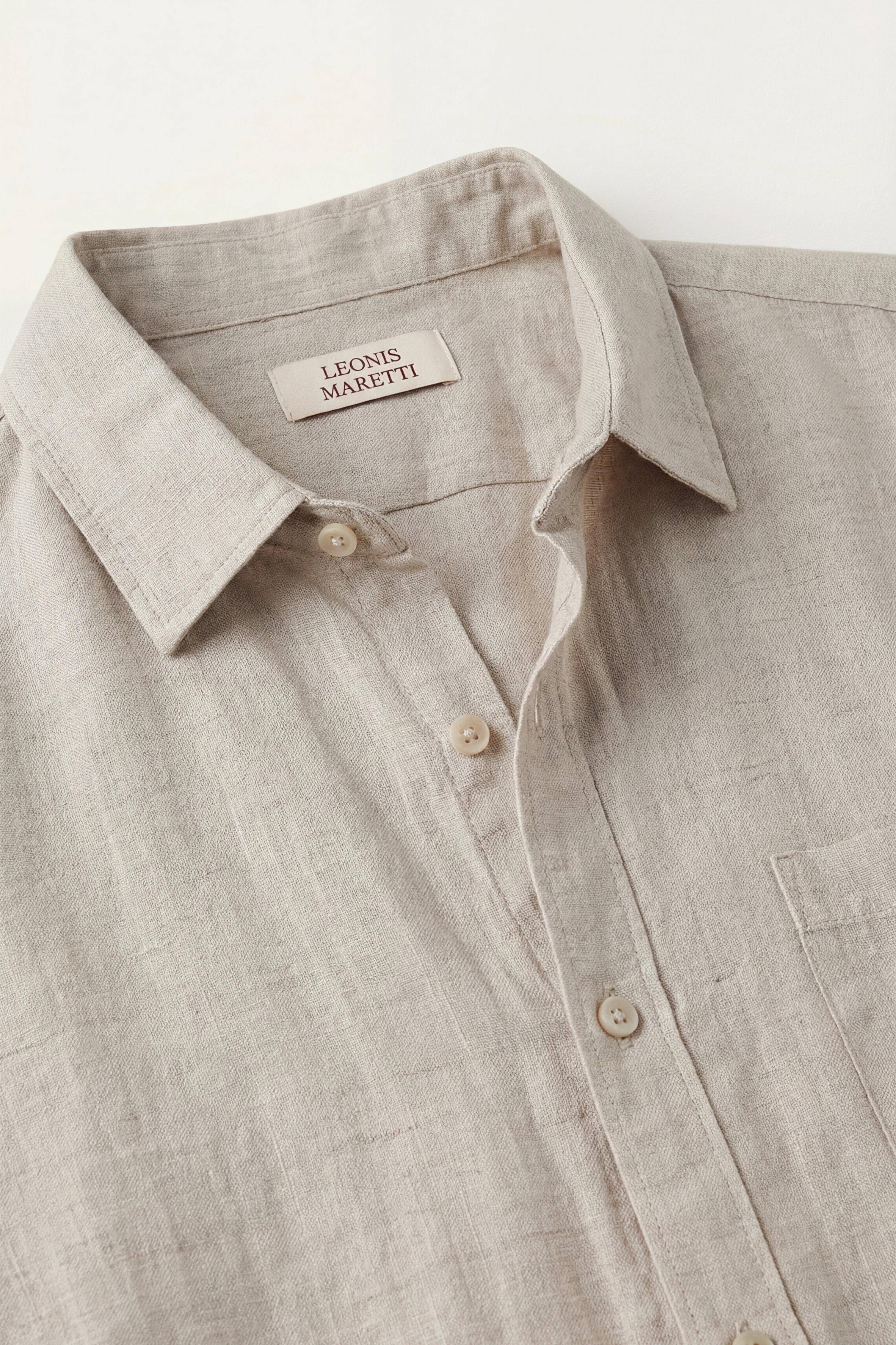Verona Linen Shirt & Shorts Beige/Black