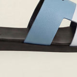 Arezzo Leather Sandal Blue & White