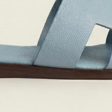 Arezzo Leather Sandal Light Blue