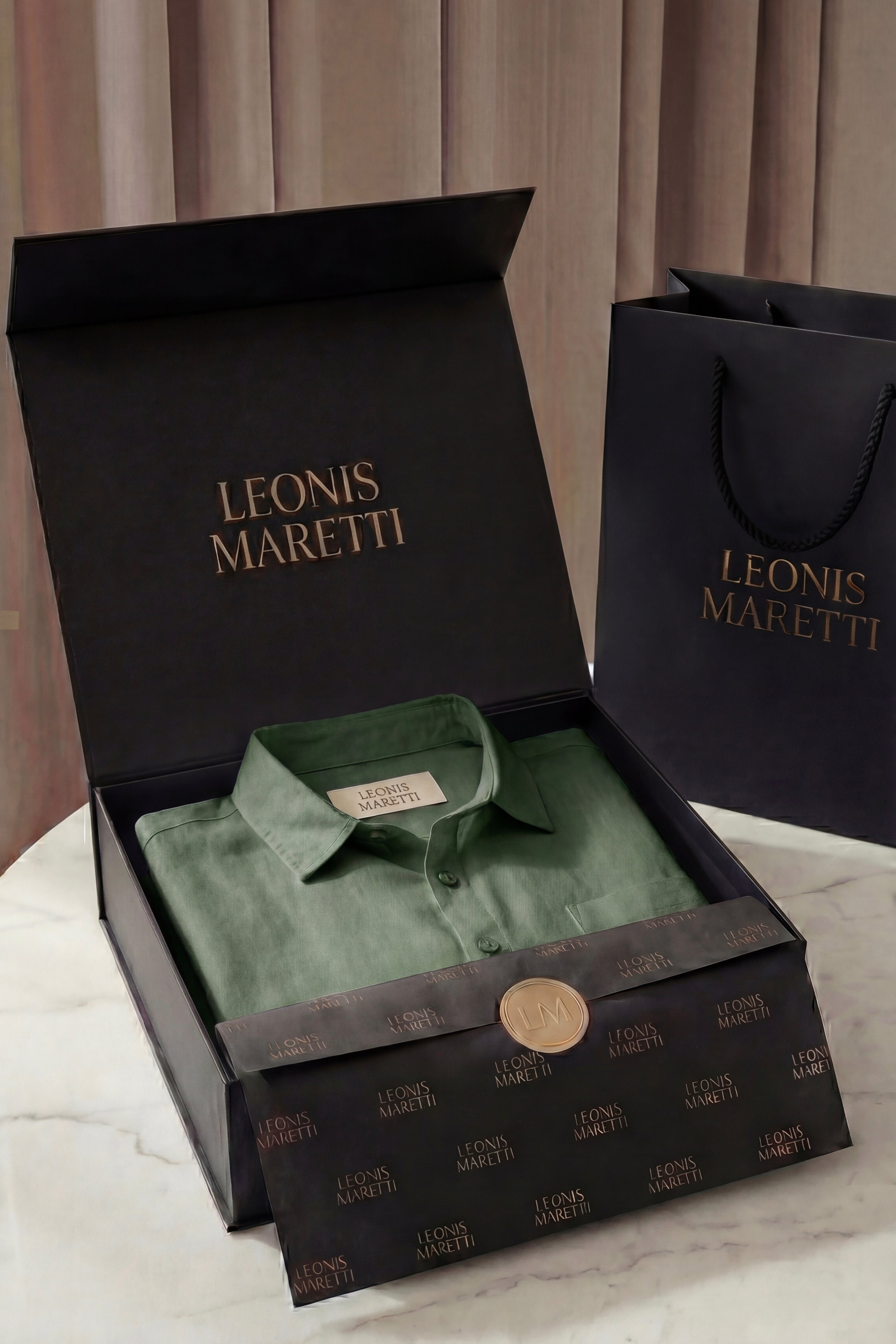 Torino Linen Shirt Green