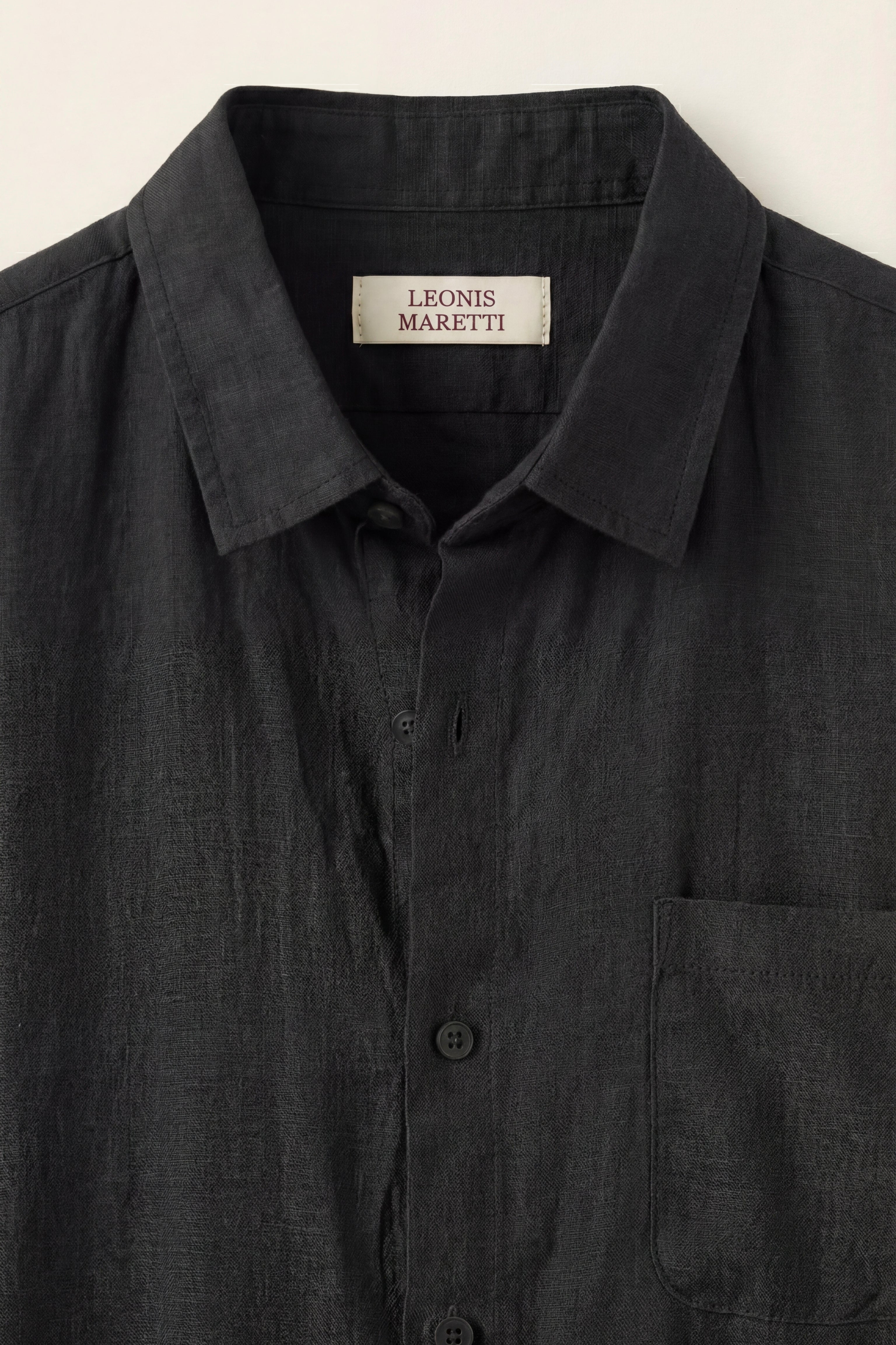 Vicenza Linen Short Sleeve Black