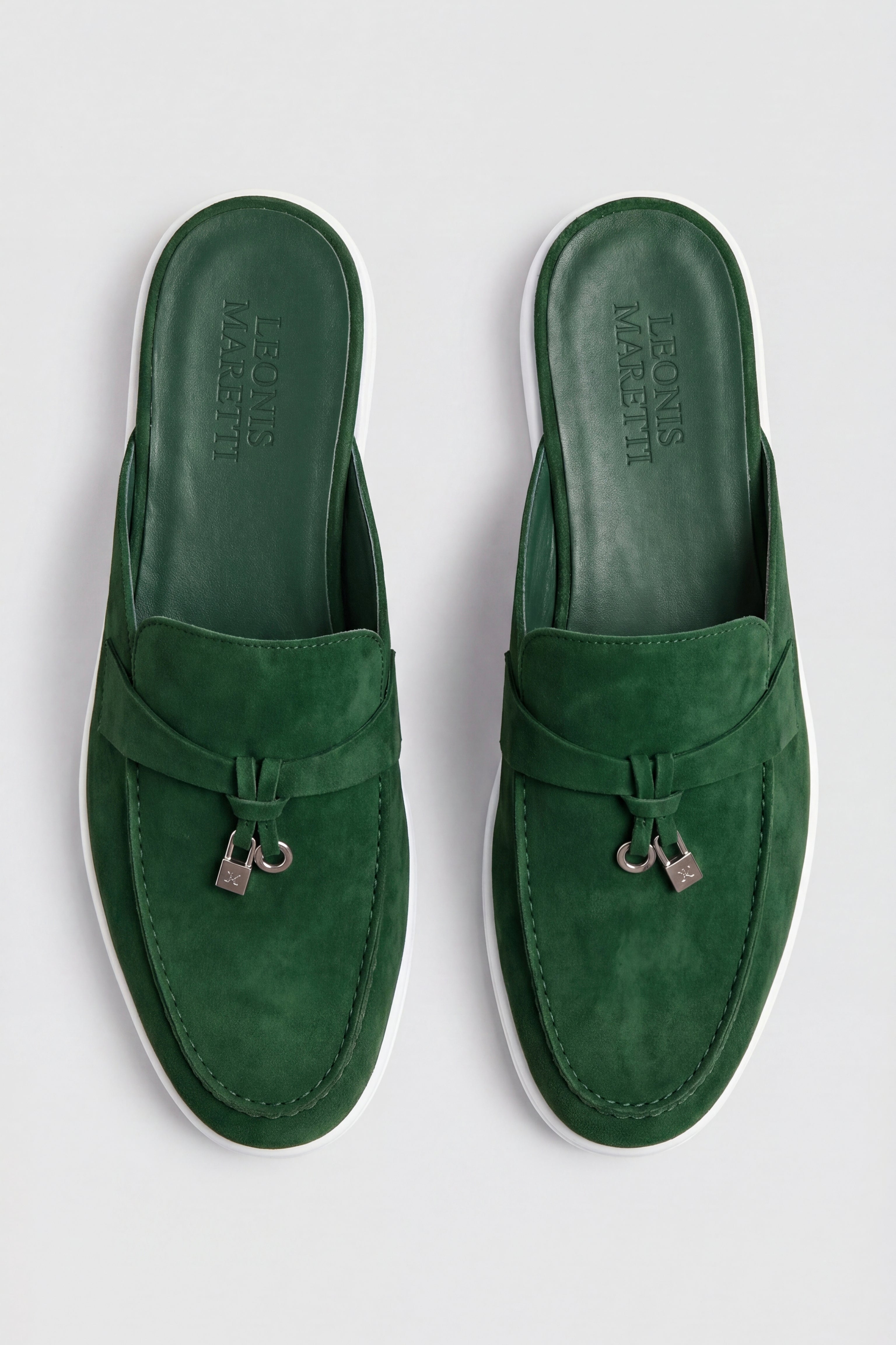 Maretti Buckle Mule Green