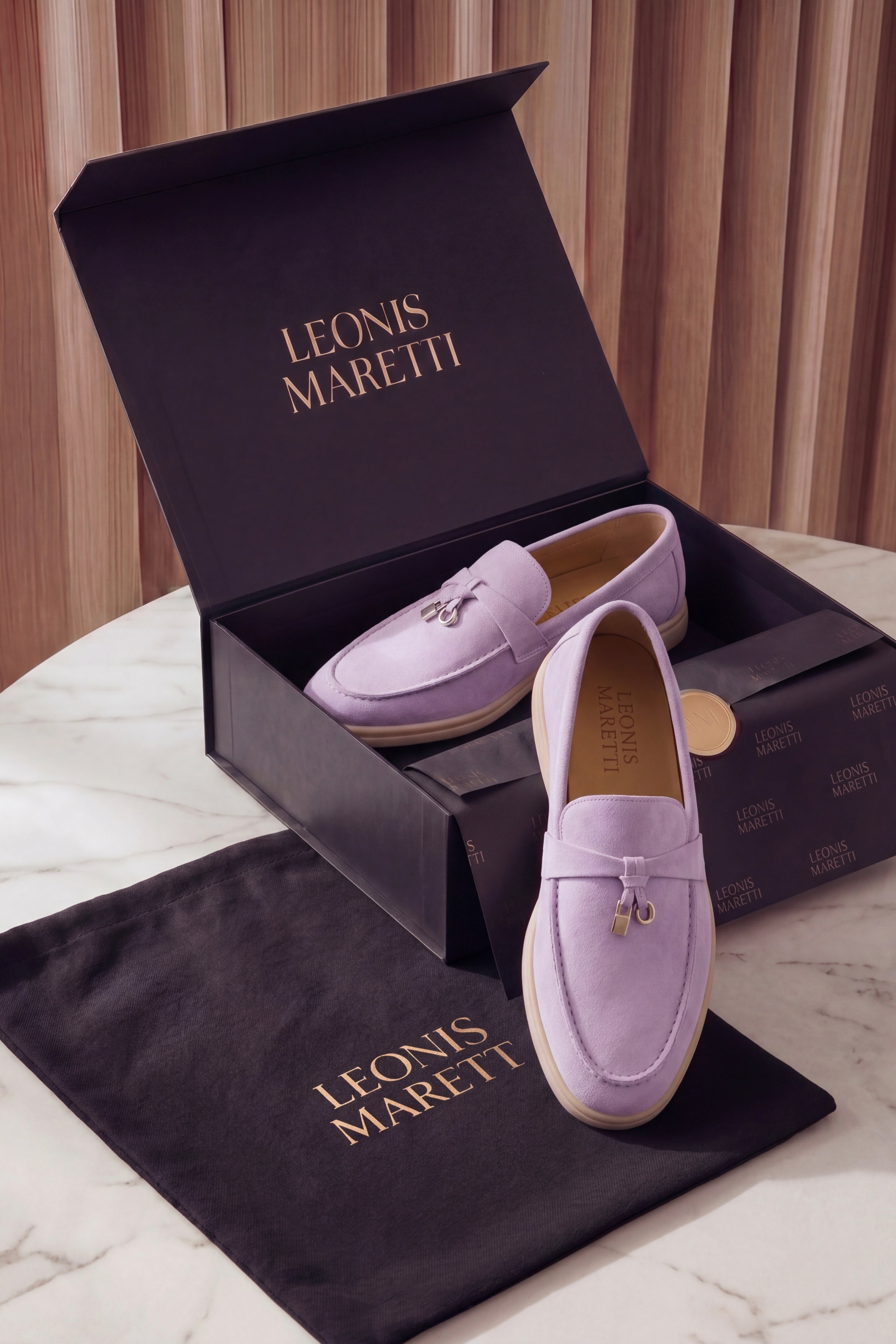Leonis Buckle Loafer Lilac