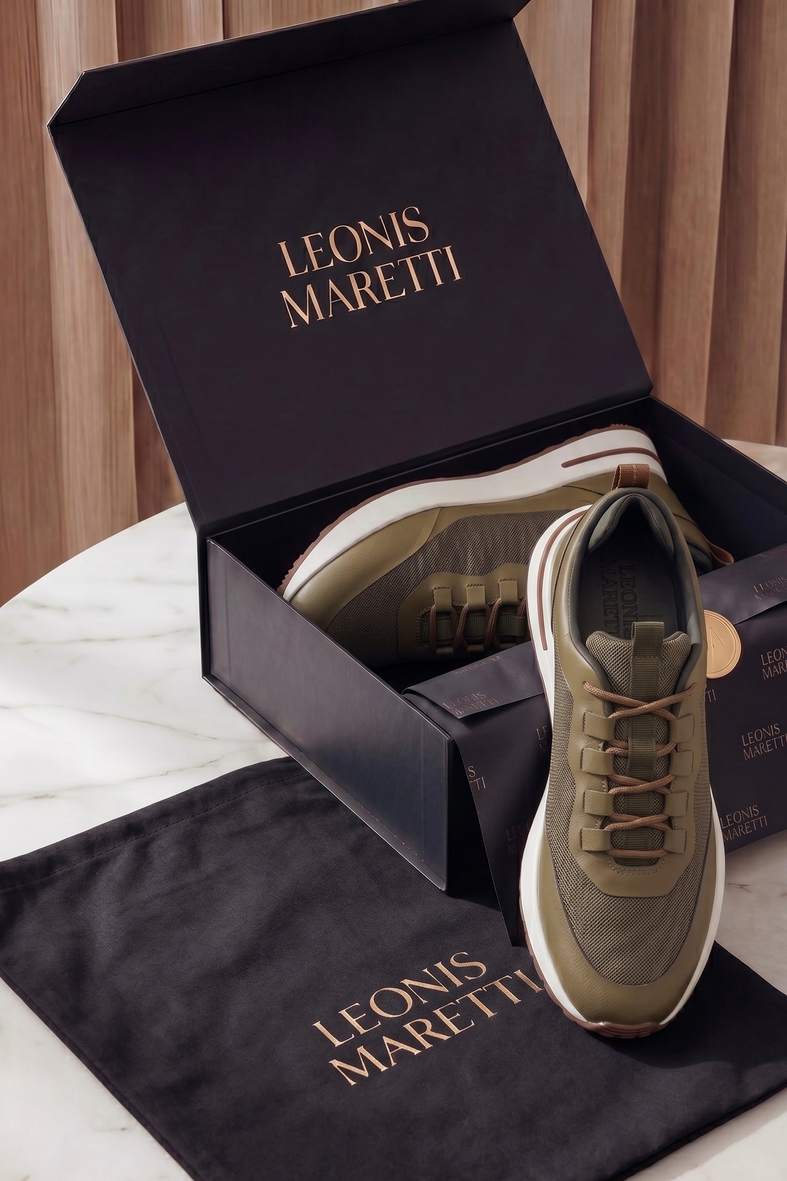 Maretti Sneaker Olive Brown