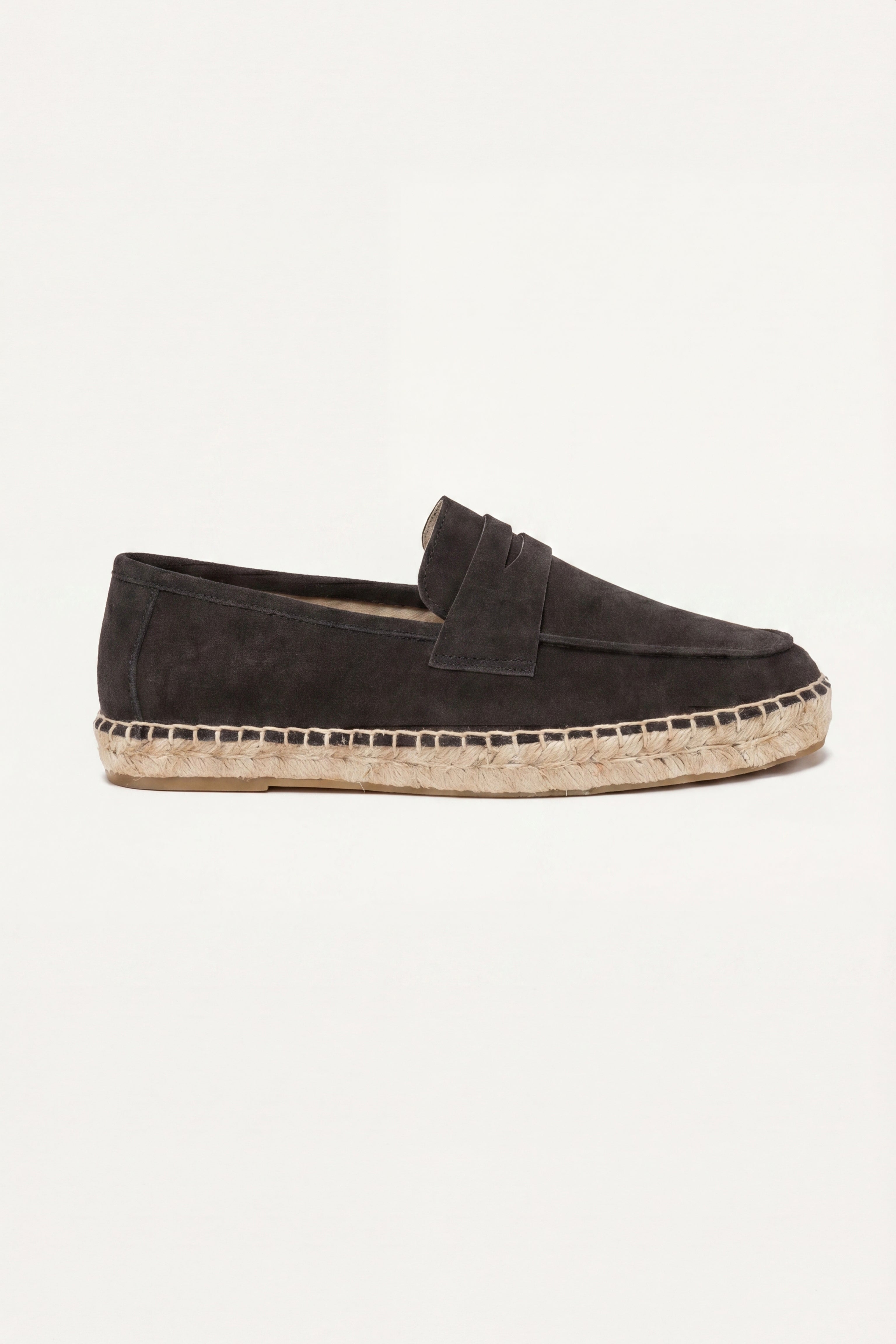 Palermo Suede Espadrille Loafer Black