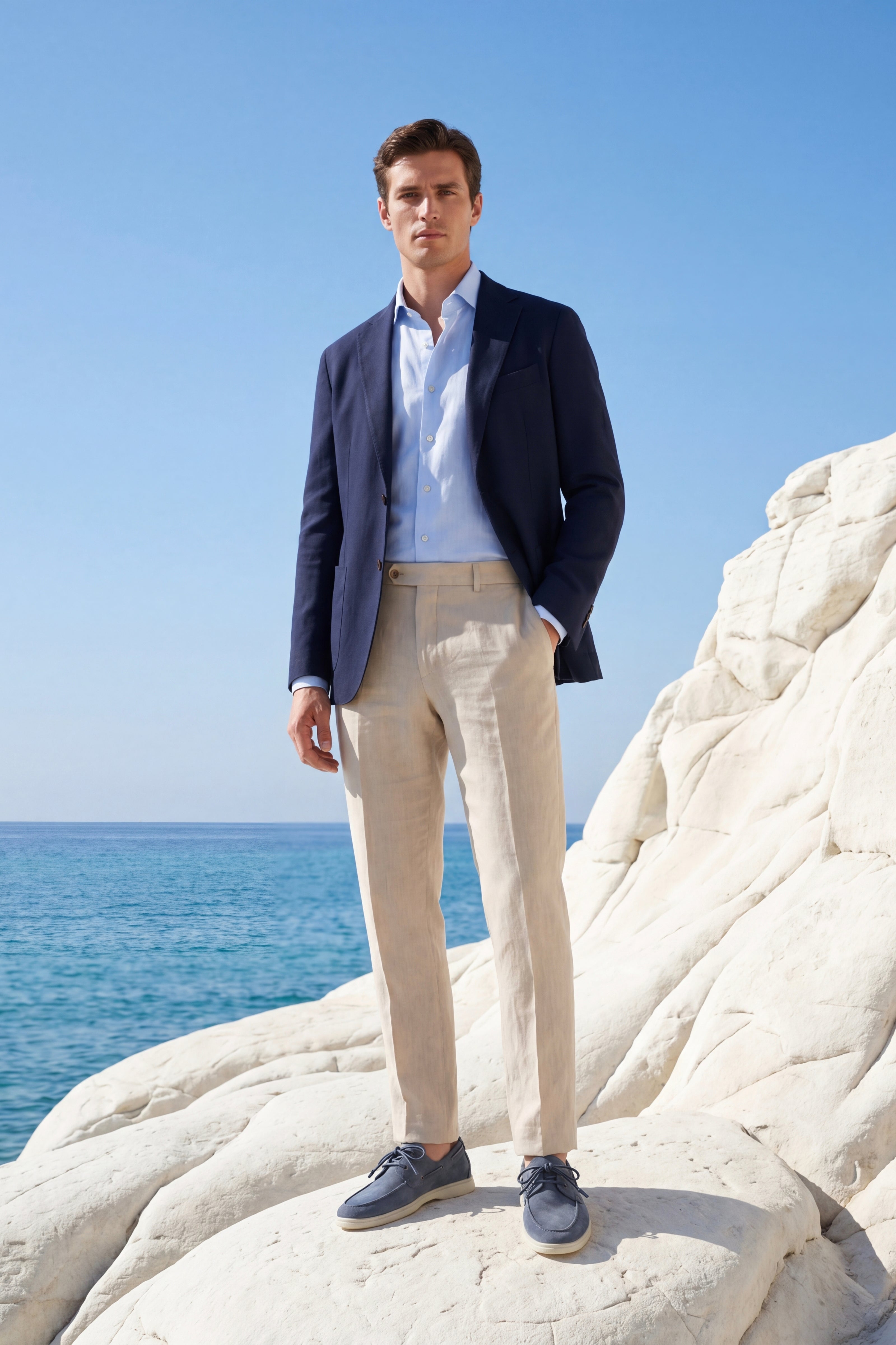 Marina Yacht Walk Suede Loafer Blue