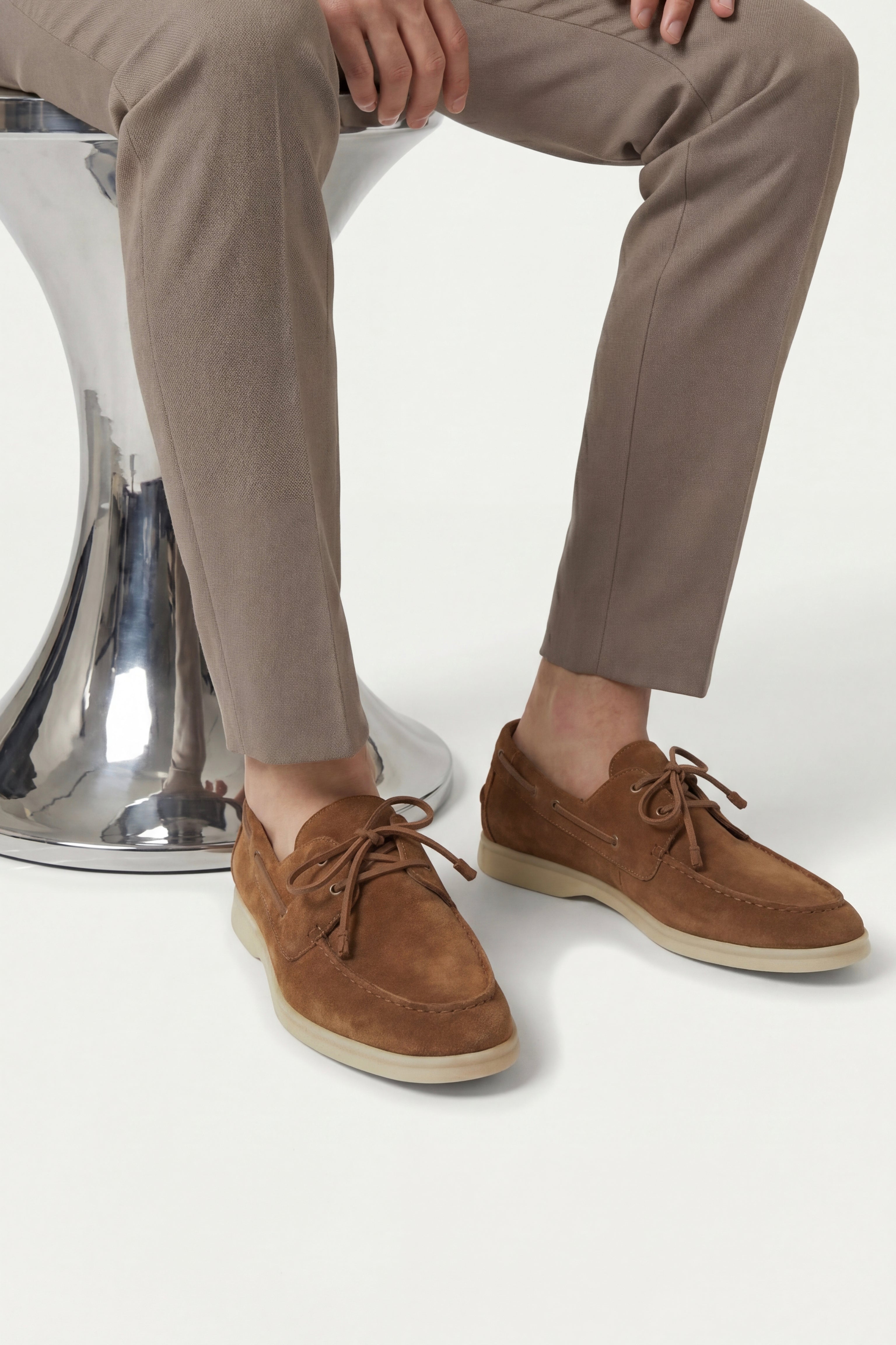 Marina Yacht Walk Suede Loafer Brown