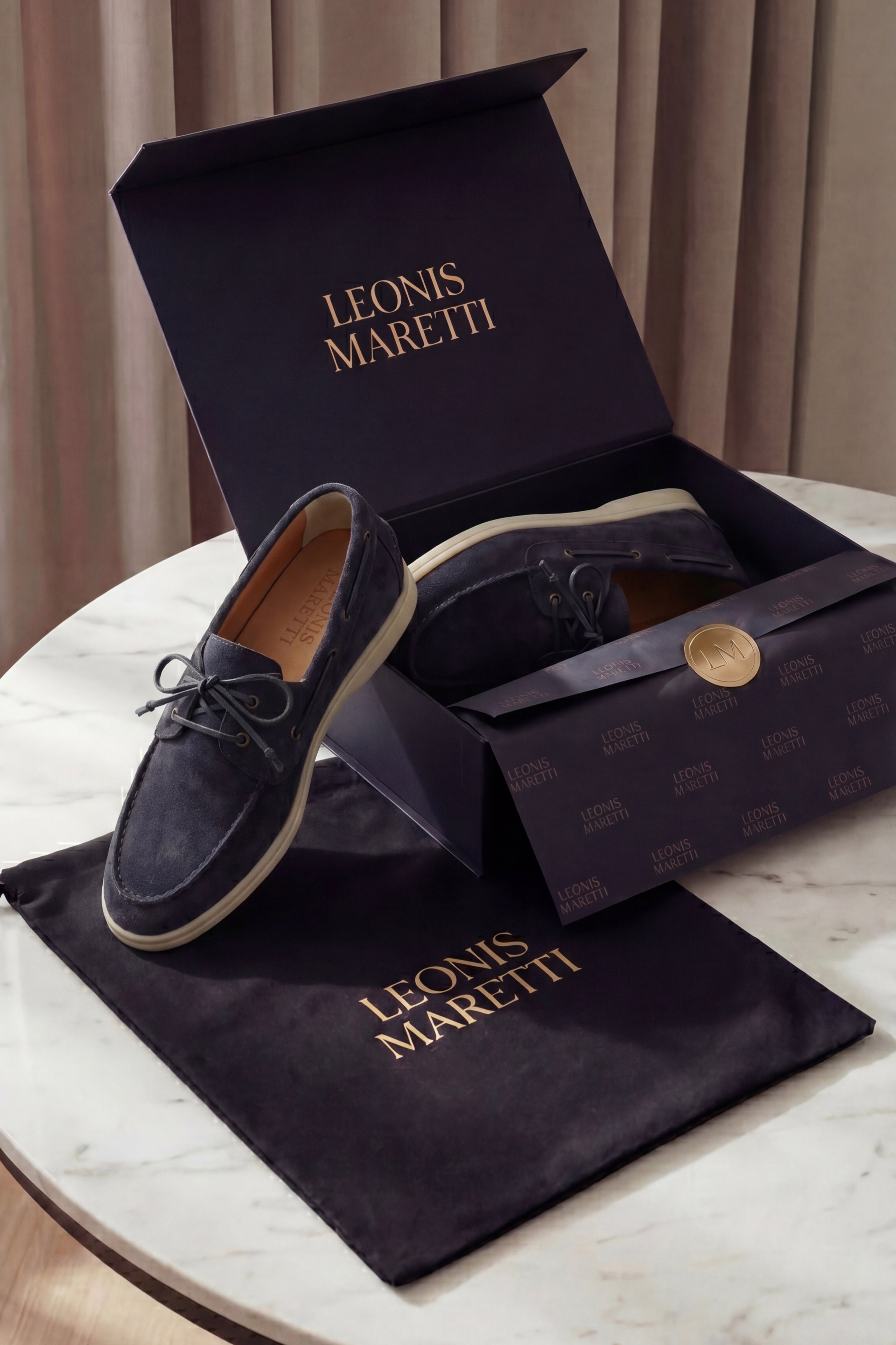 Marina Yacht Walk Suede Loafer Navy