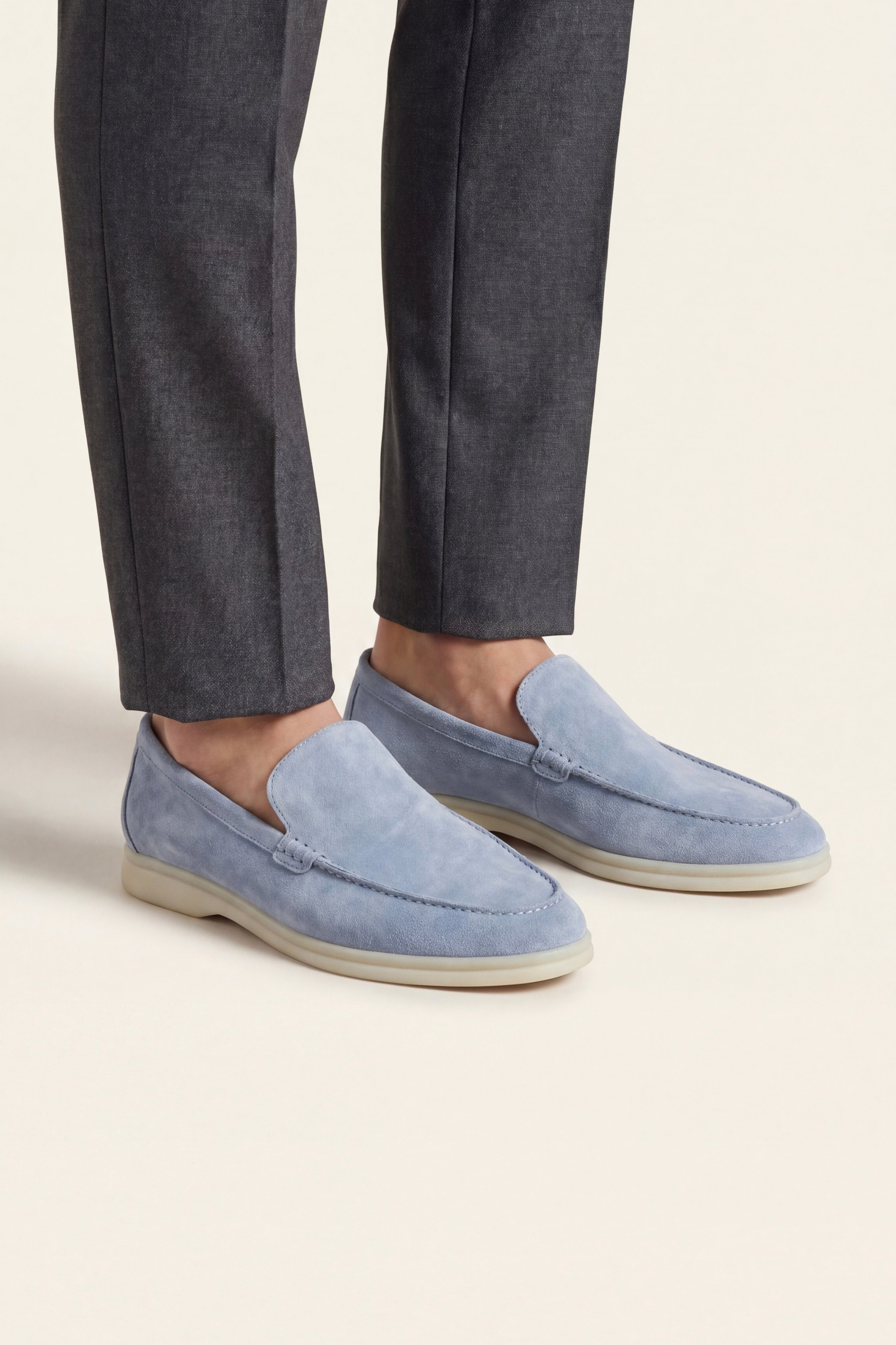 Leonis Suede Loafers Light Blue
