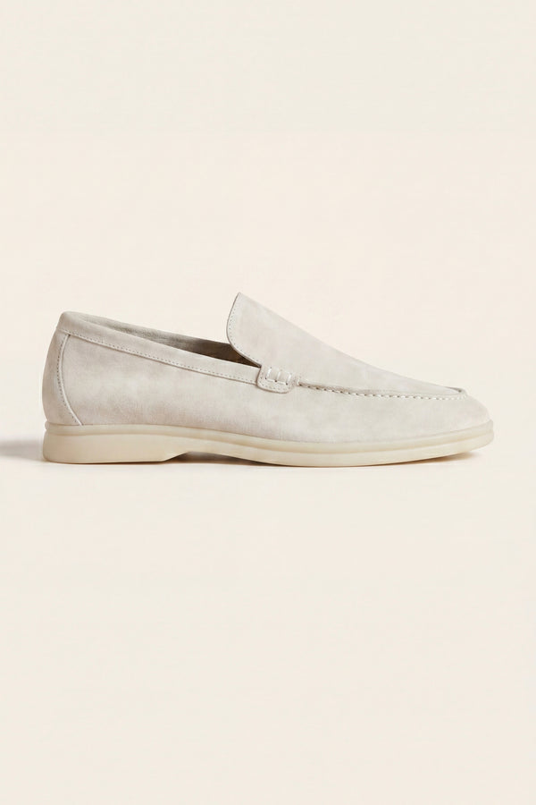 Leonis Suede Loafers Off White