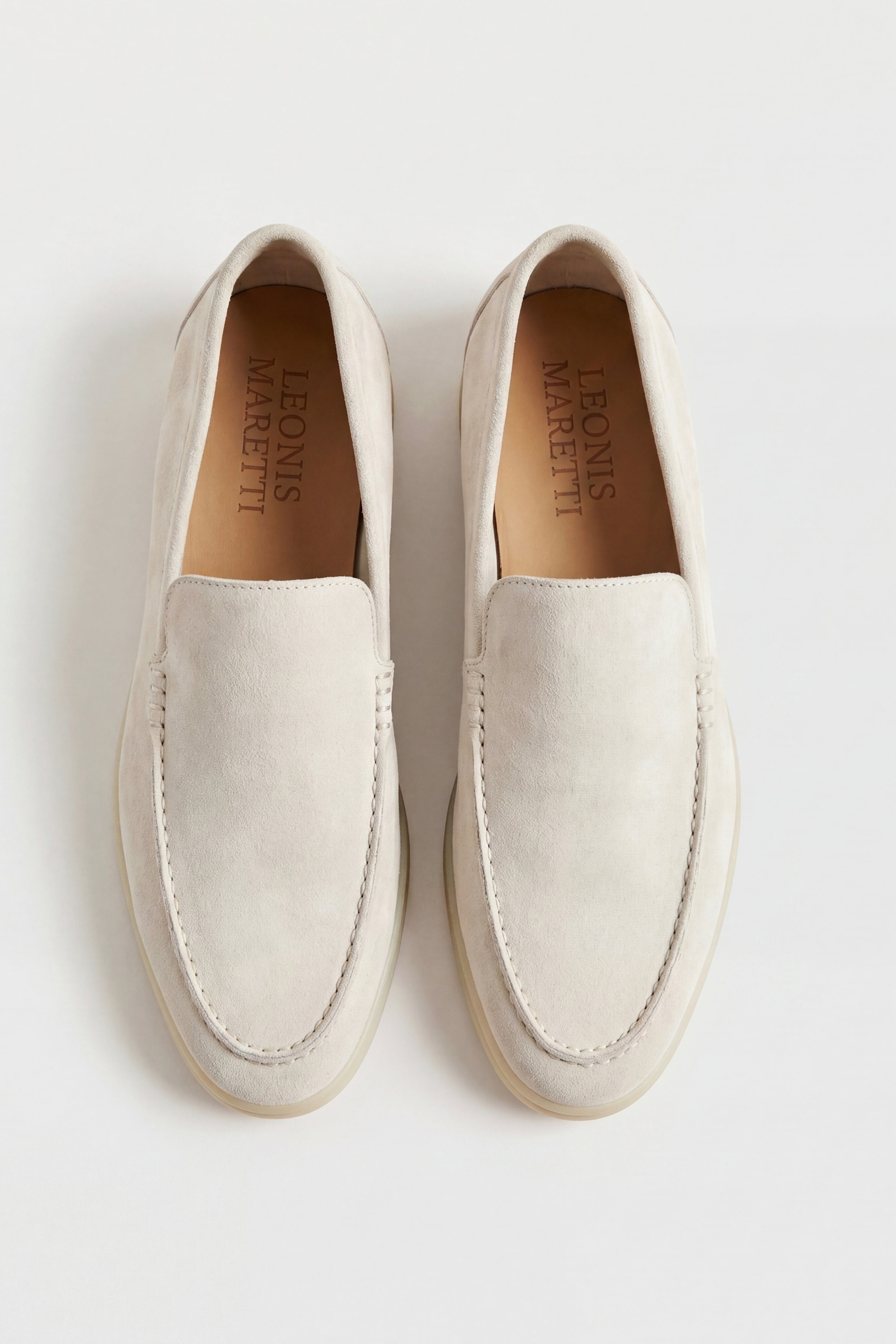 Leonis Suede Loafers Off White