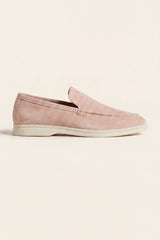 Leonis Suede Loafers Pink