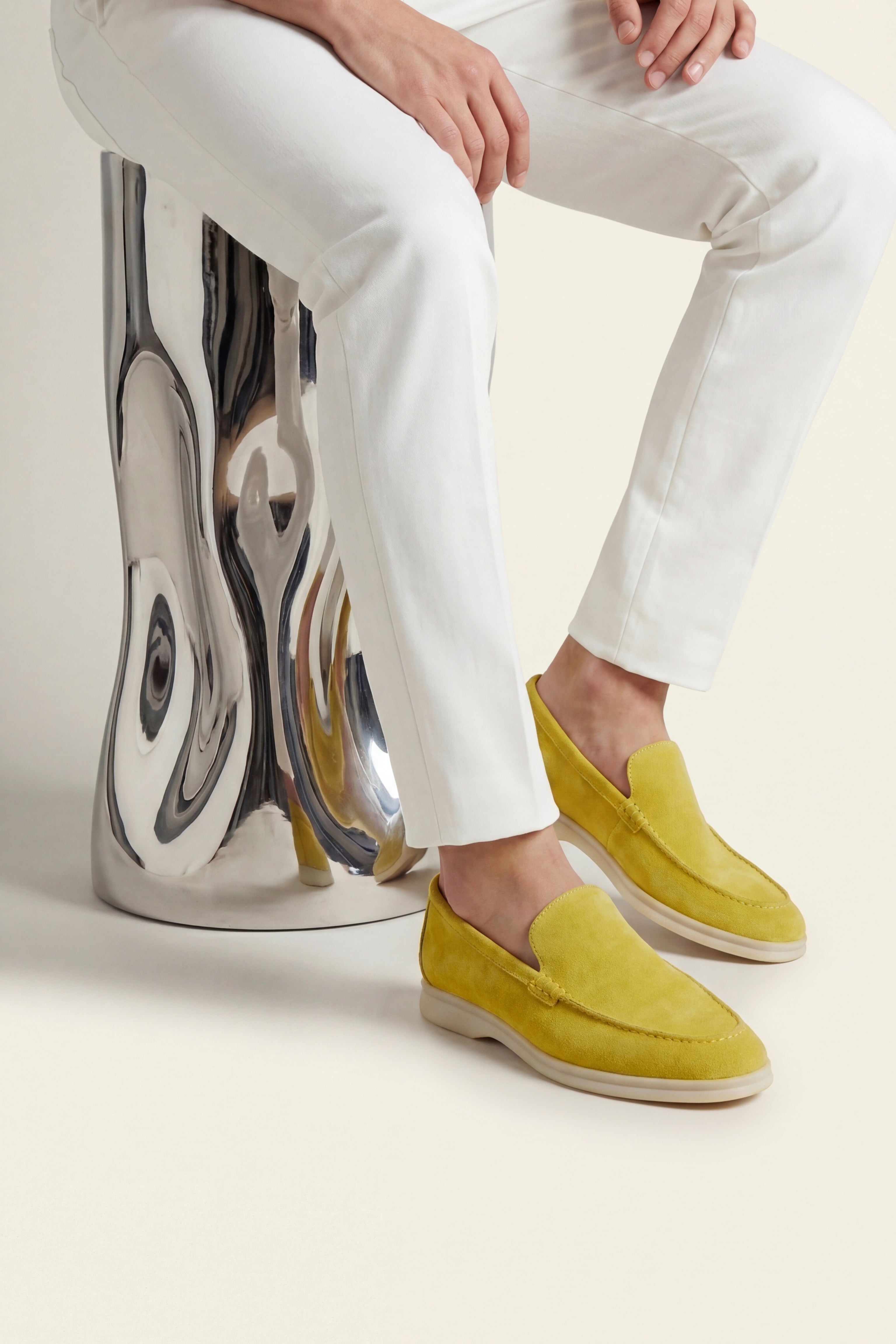 Leonis Suede Loafers Yellow