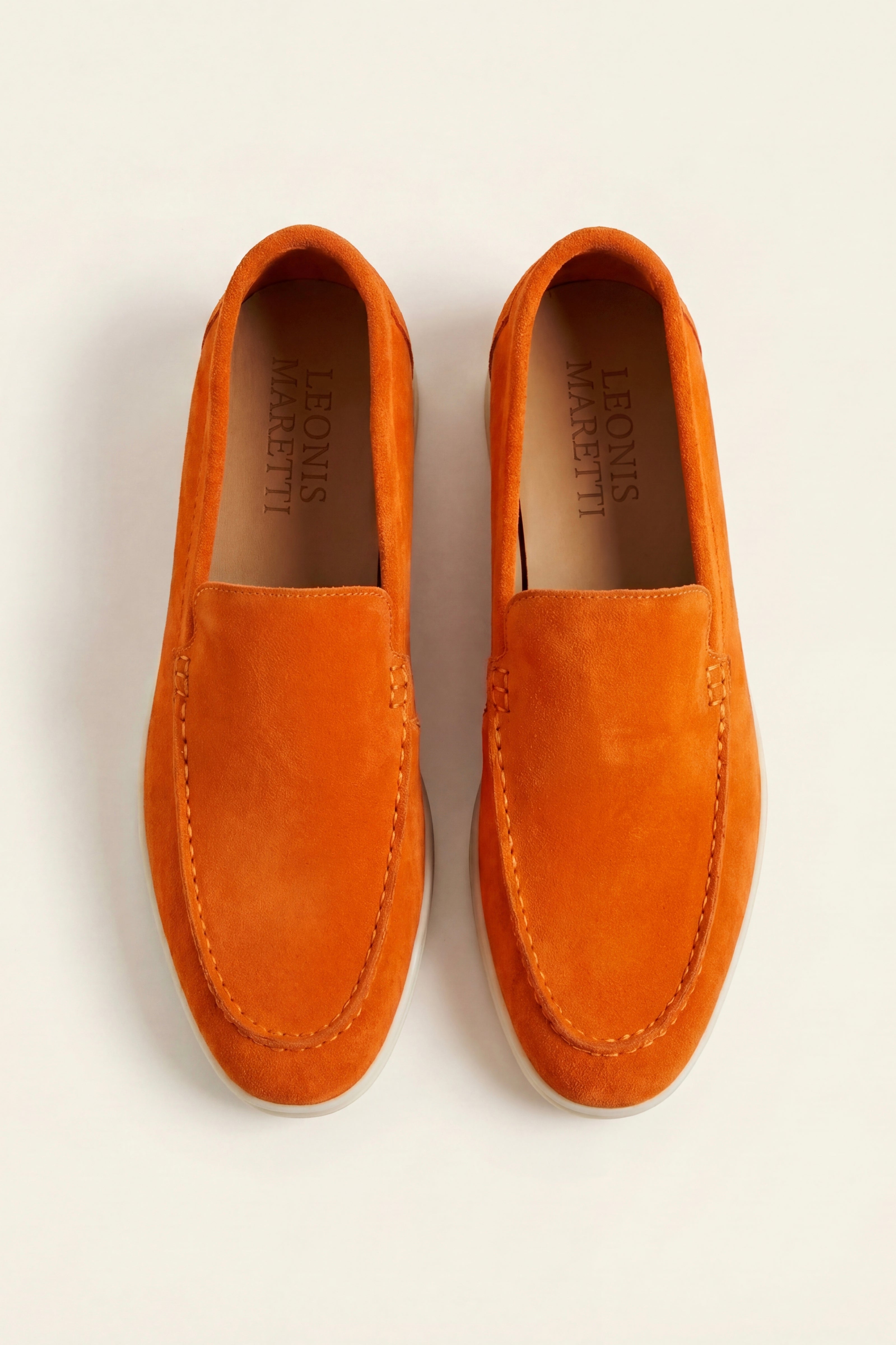 Leonis Suede Loafers Orange