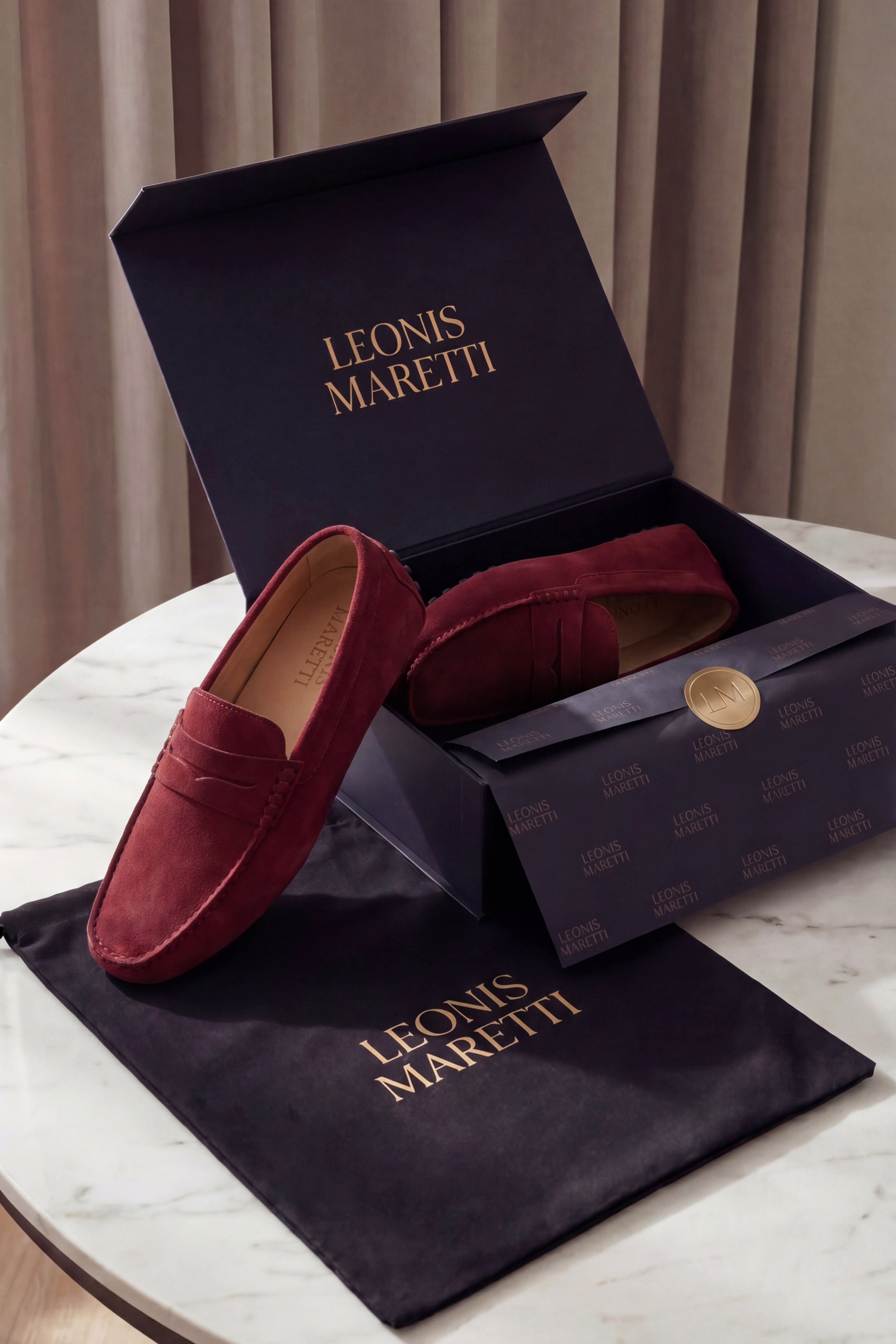 Ravino Driver Loafer Burgundy