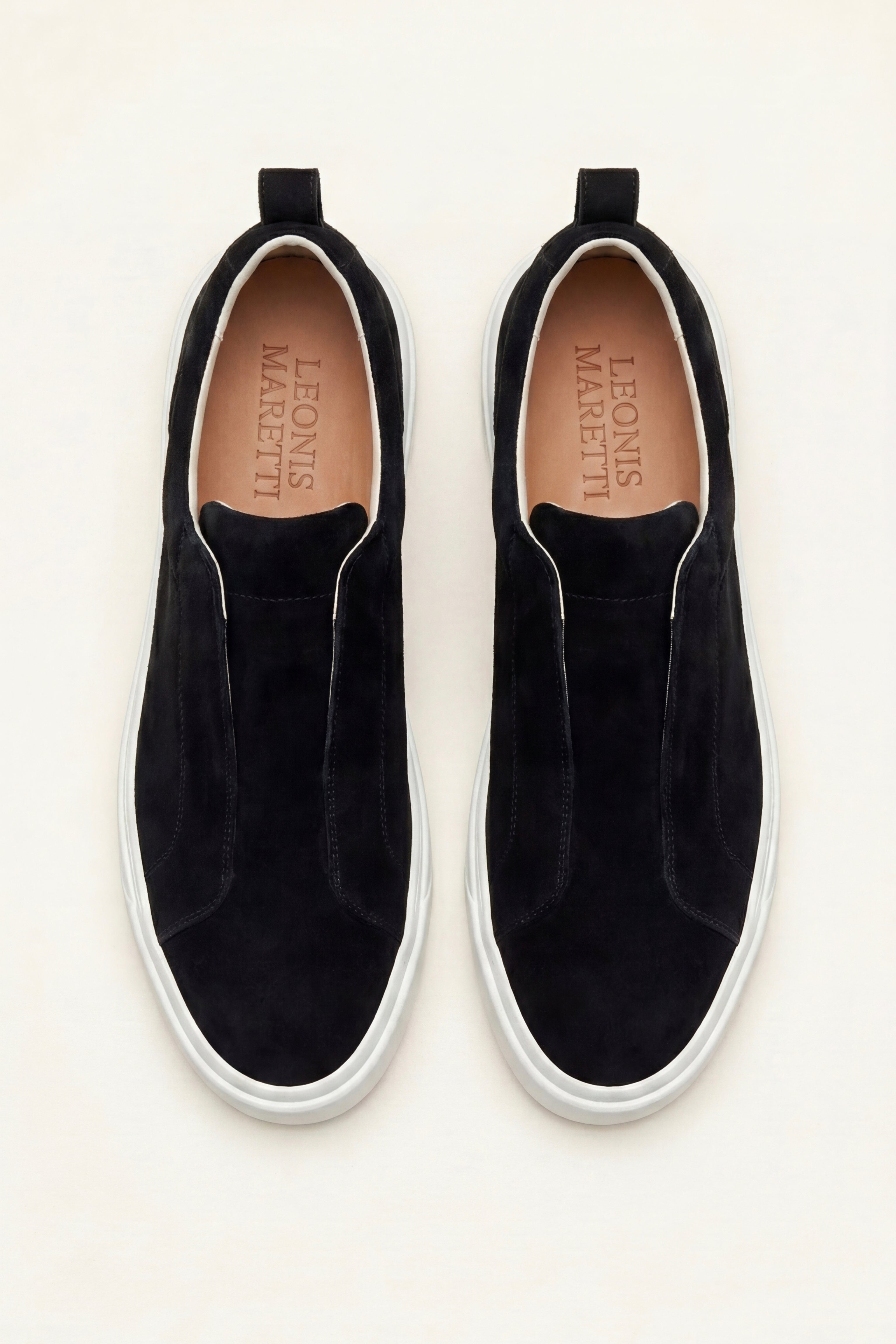 LeoMar V1 Suede Slip-On Black
