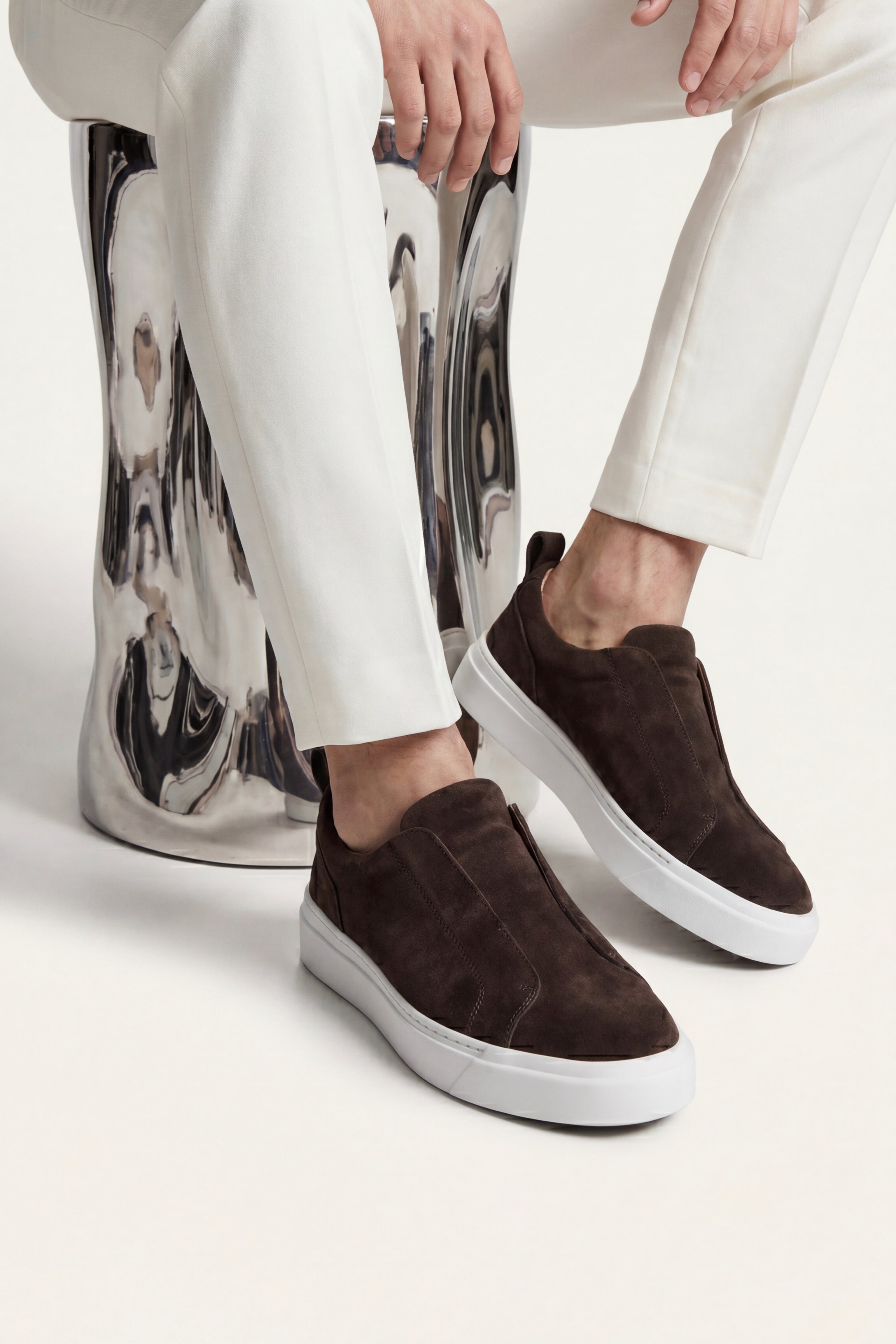 LeoMar V1 Suede Slip-On Brown