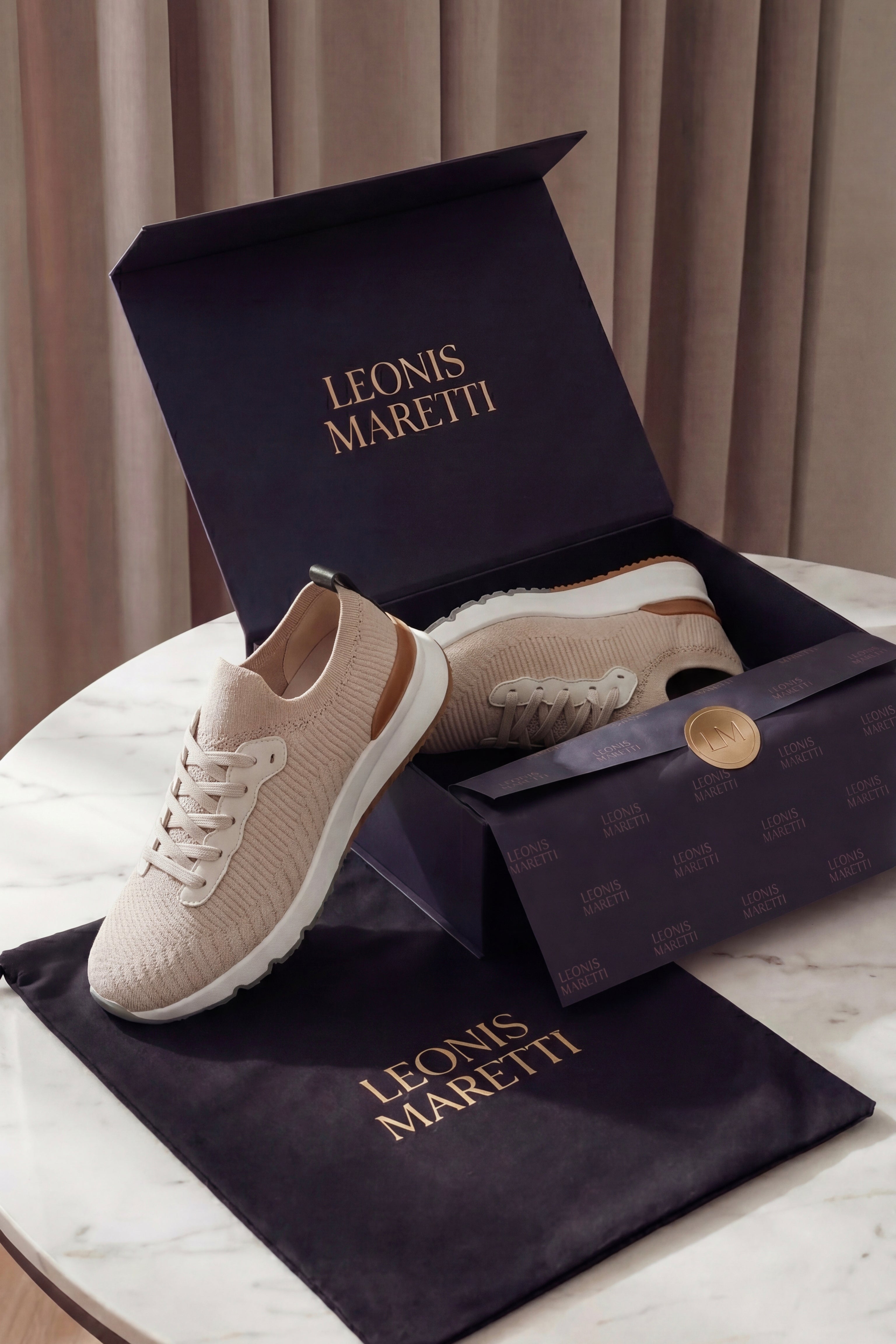 Avelino Mesh Runner Light Beige