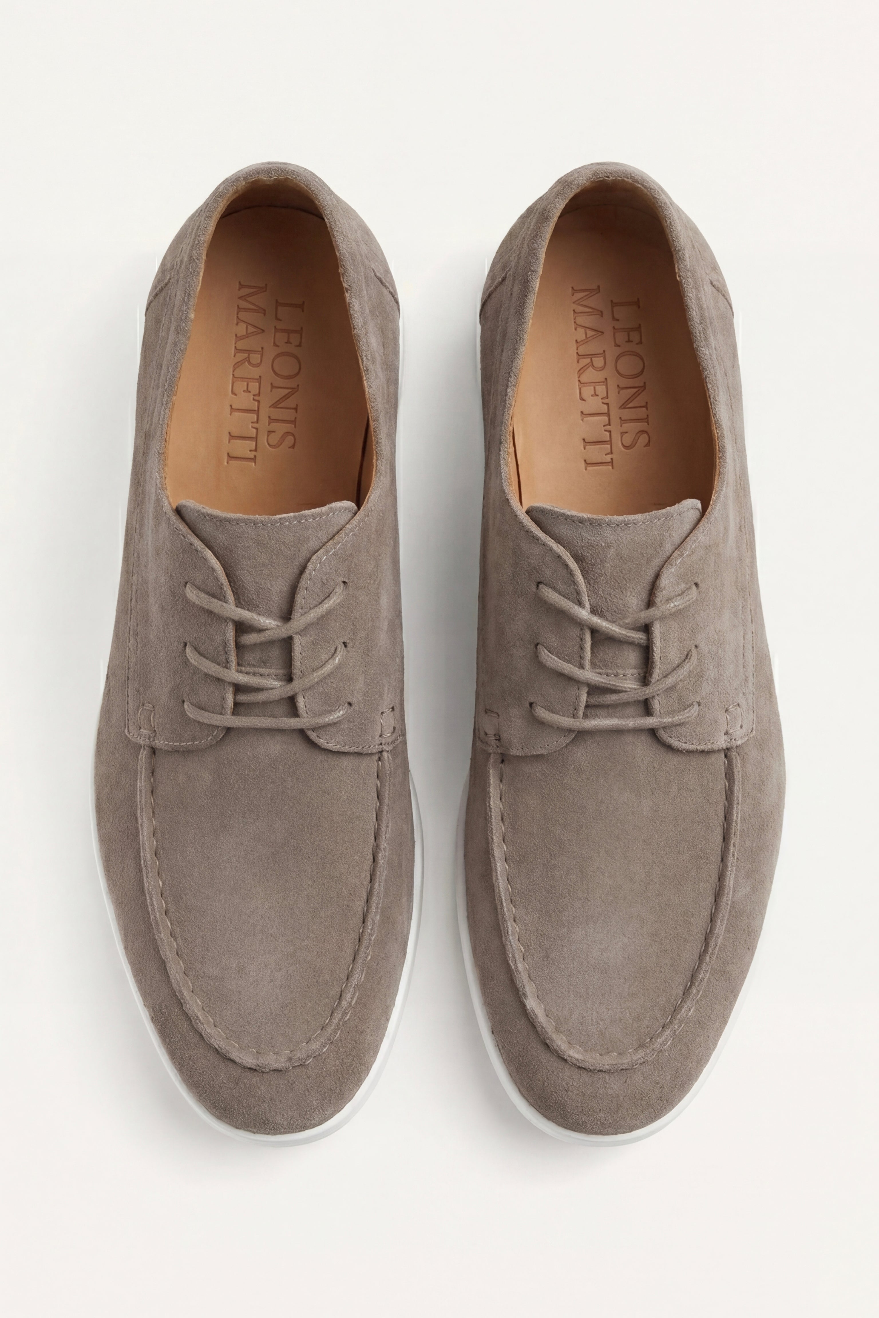 Maretti Suede Lace Shoes Mushroom Taupe