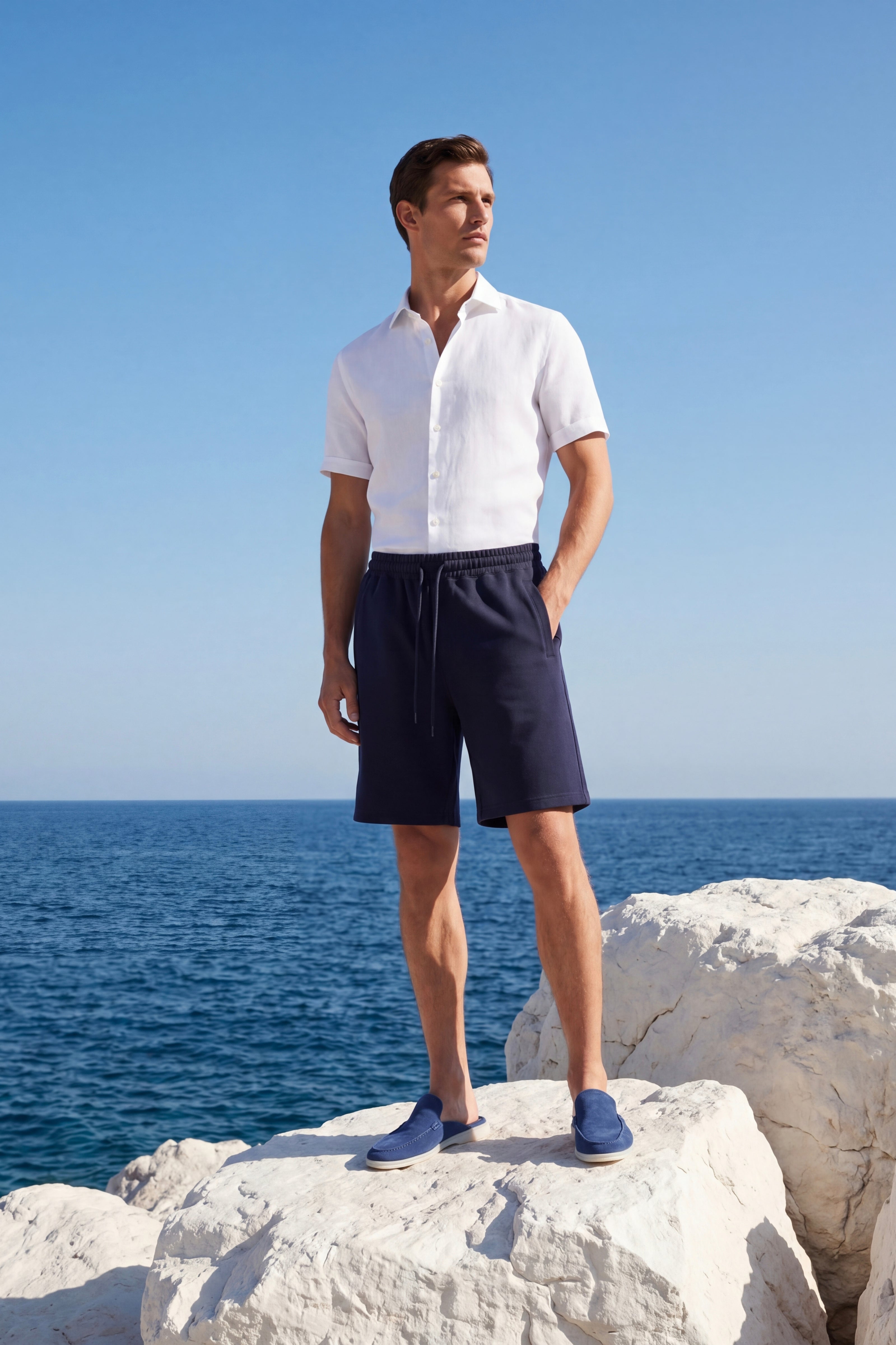 Salerno Drawstring Shorts Navy