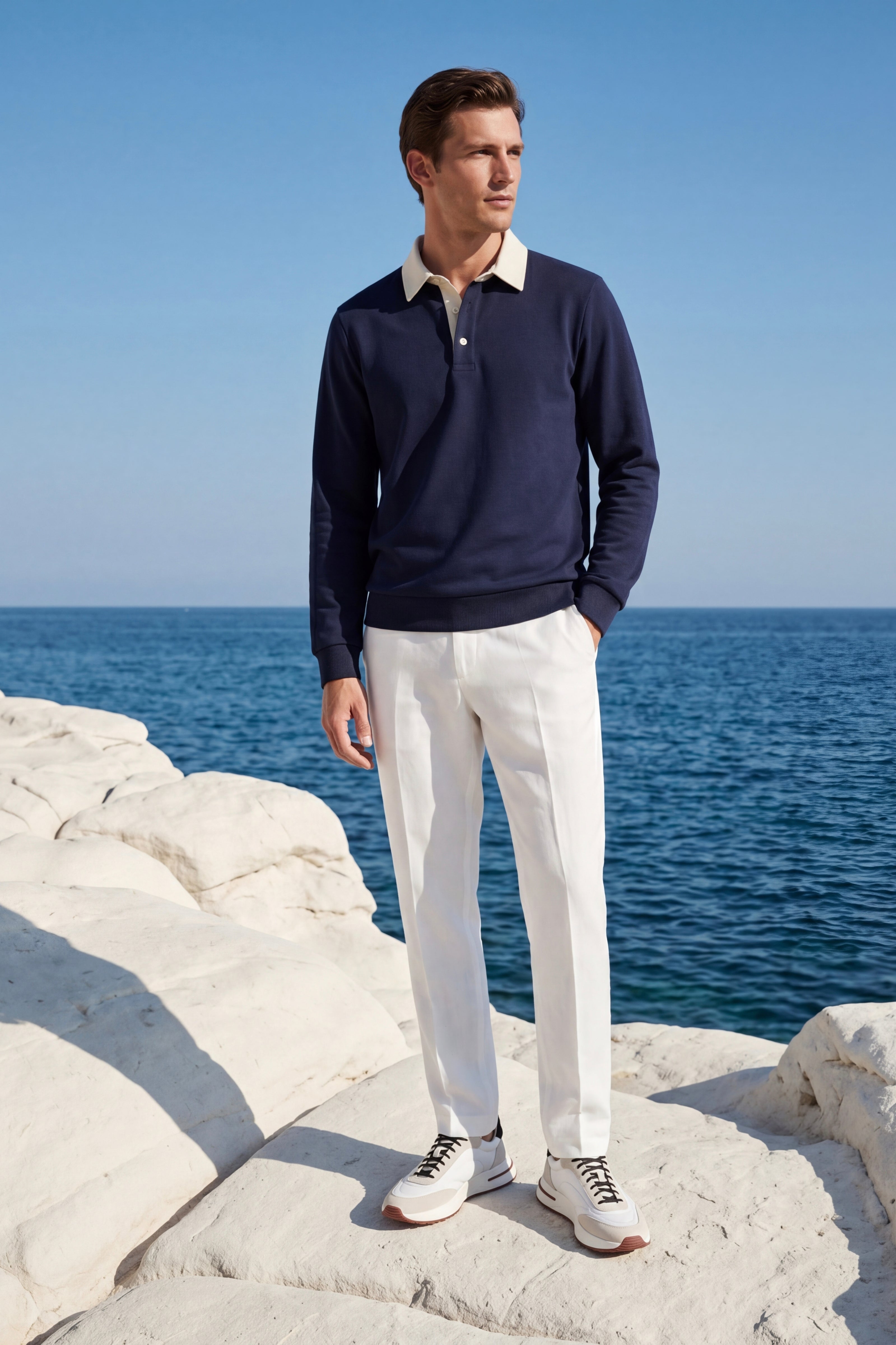Valerio Polo Knit Navy