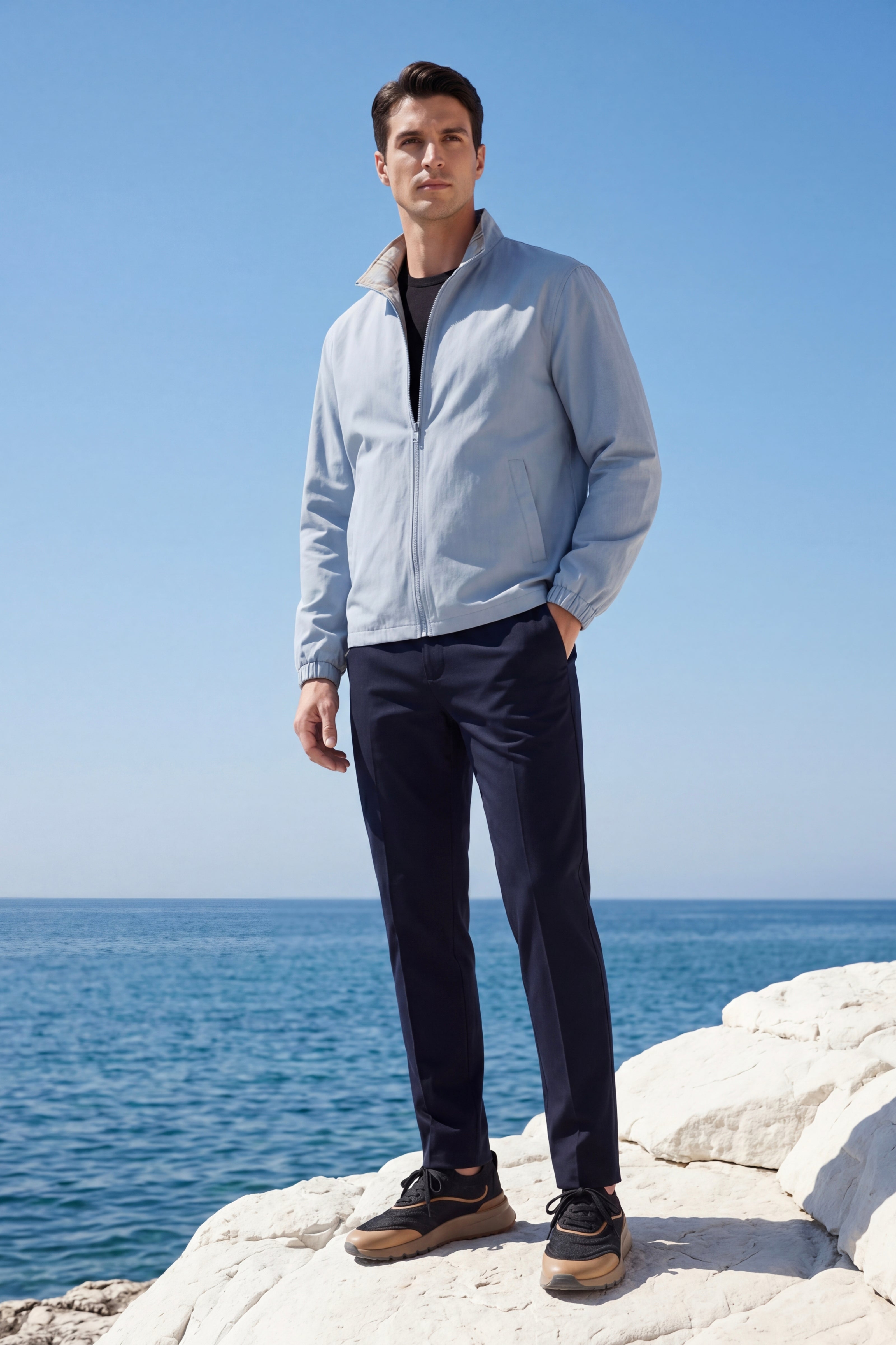 Levanto Reversible Jacket Light Blue