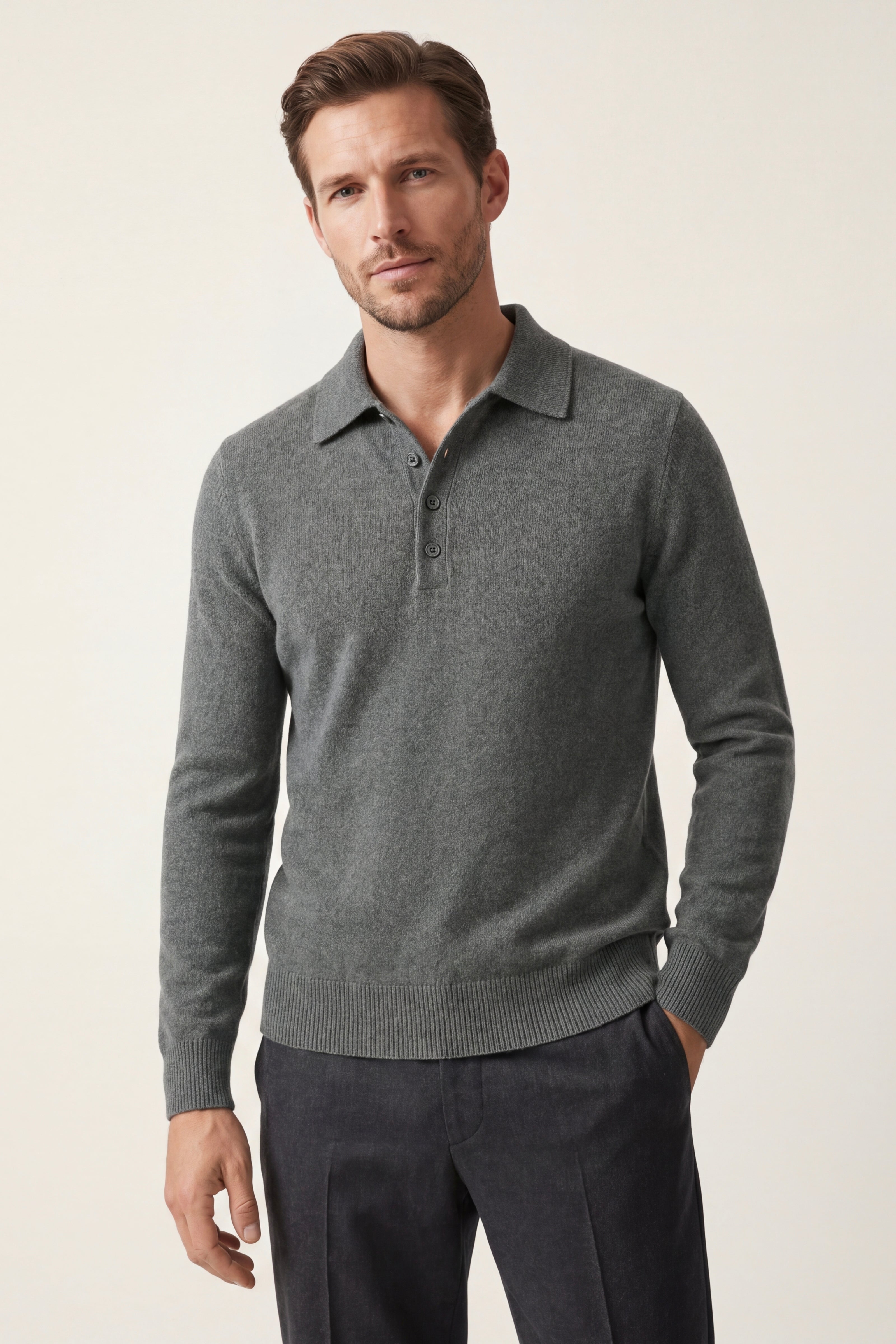 Alessandro Merino Polo Knit Mist Green