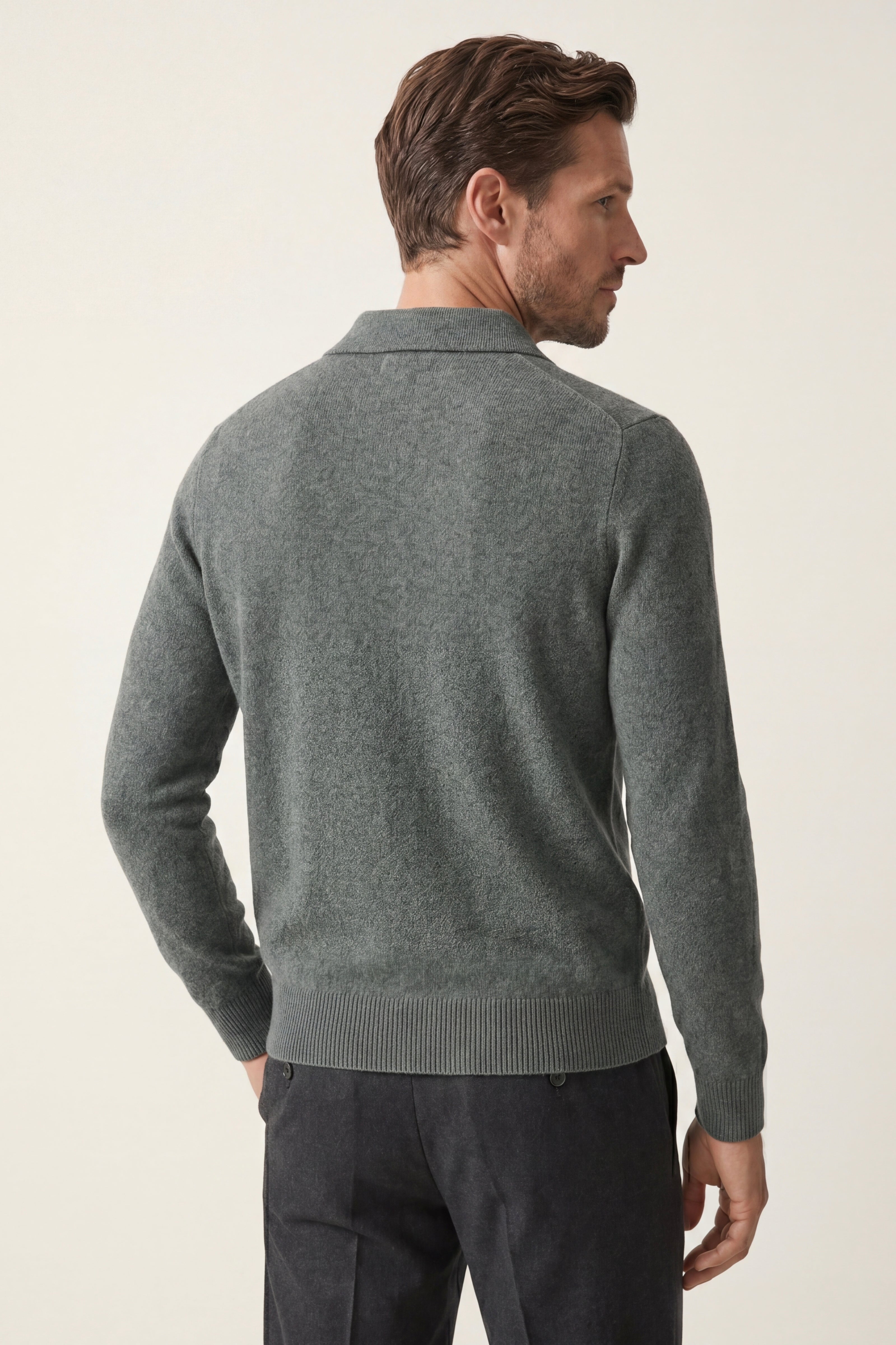 Alessandro Merino Polo Knit Mist Green