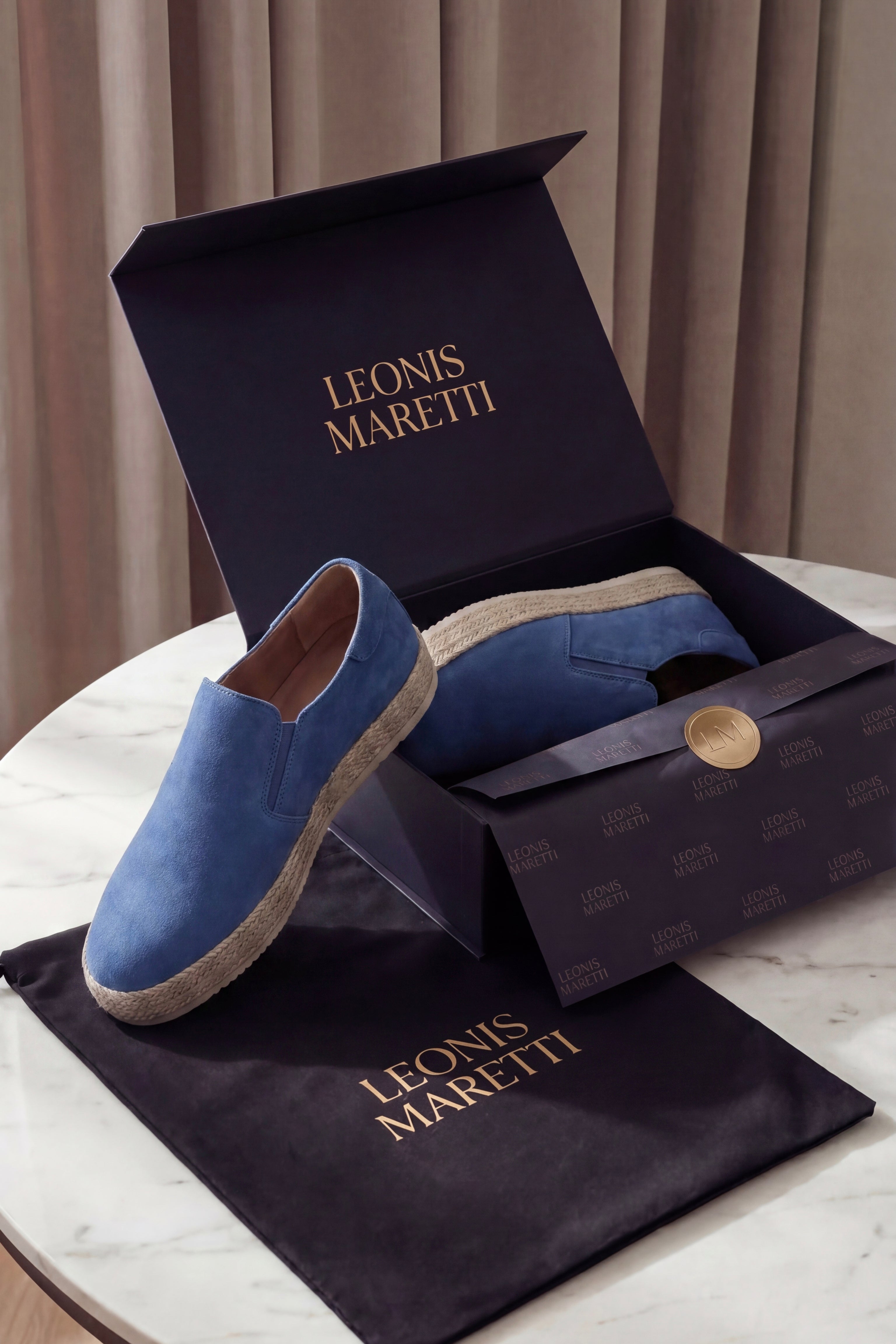 Valeno Suede City Loafers Blue