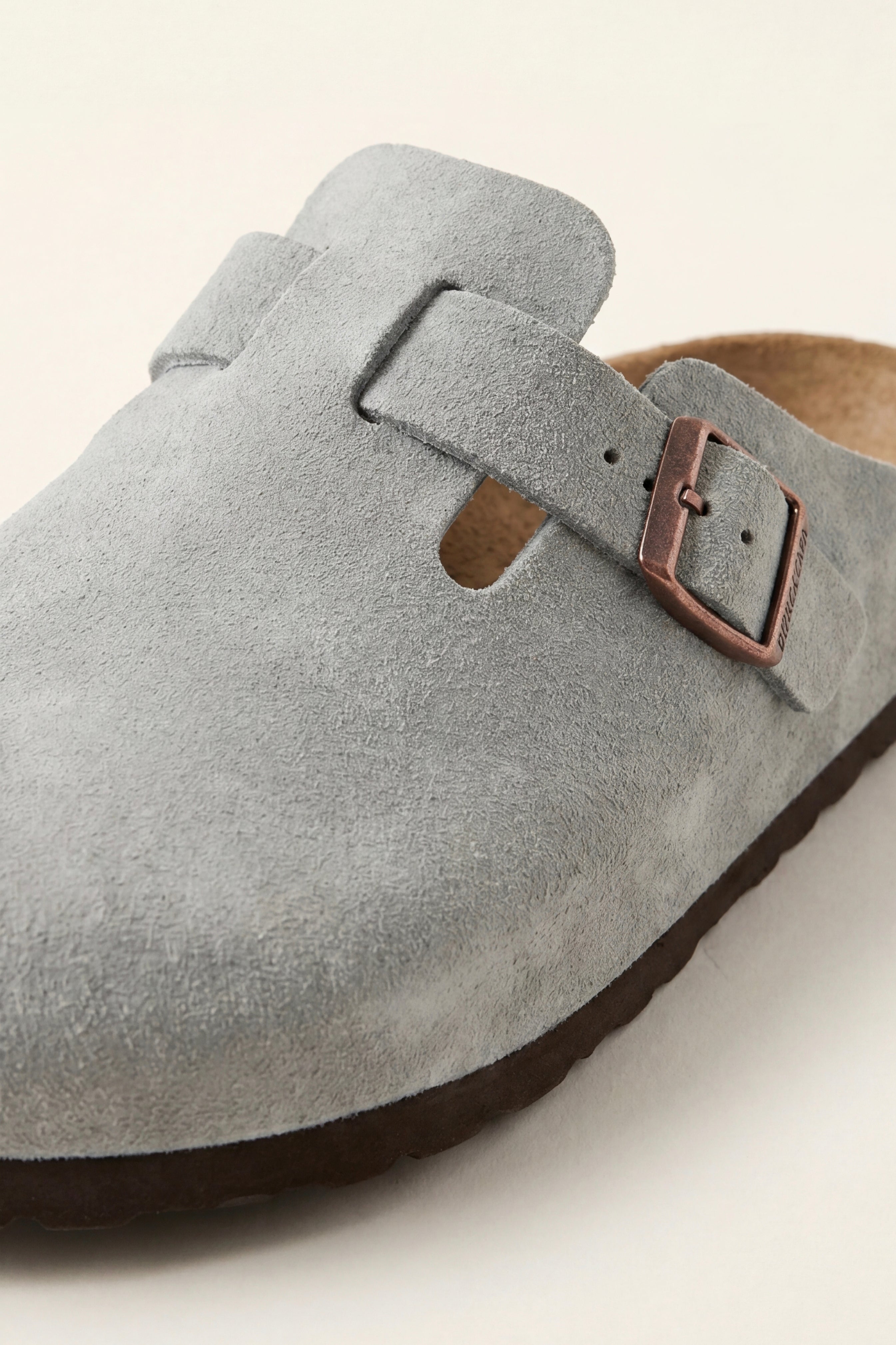 Marcello Suede Clog Grey