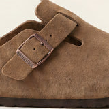 Marcello Suede Clog Taupe Brown