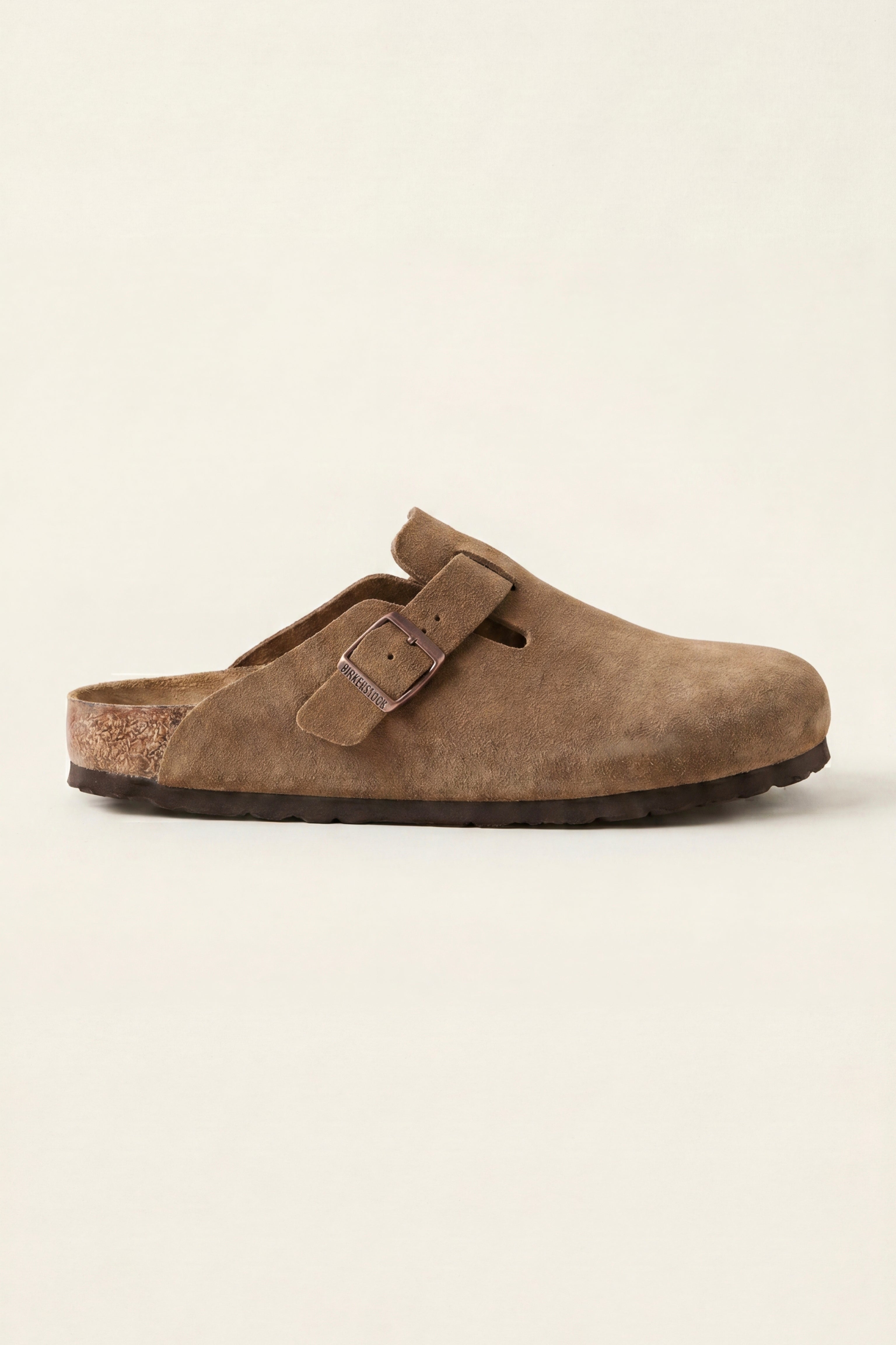 Marcello Suede Clog Taupe Brown