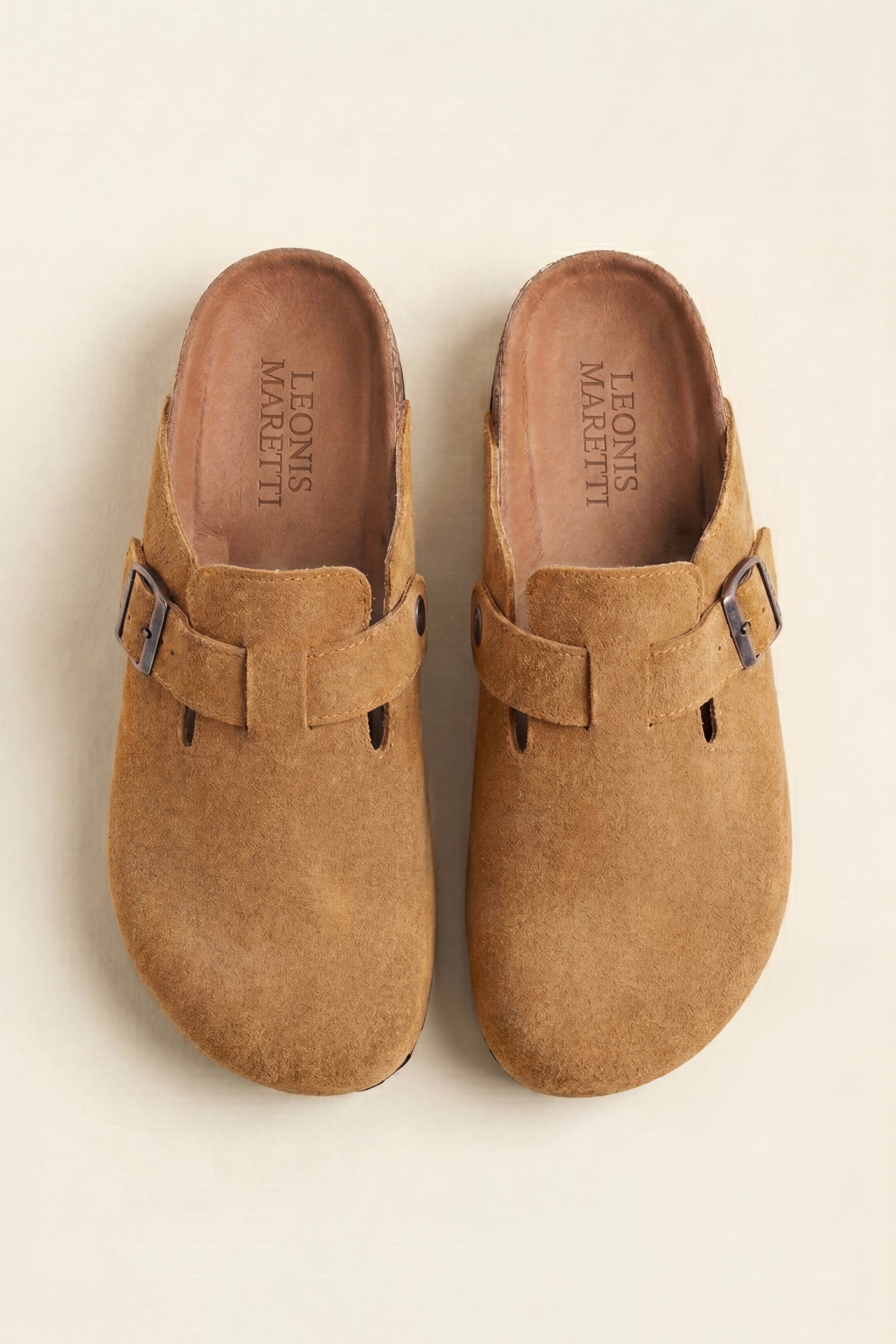 Marcello Suede Clog Camel