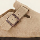 Marcello Suede Clog Light Beige