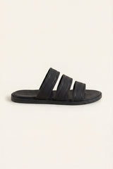 Santorini Leather Sandal Black