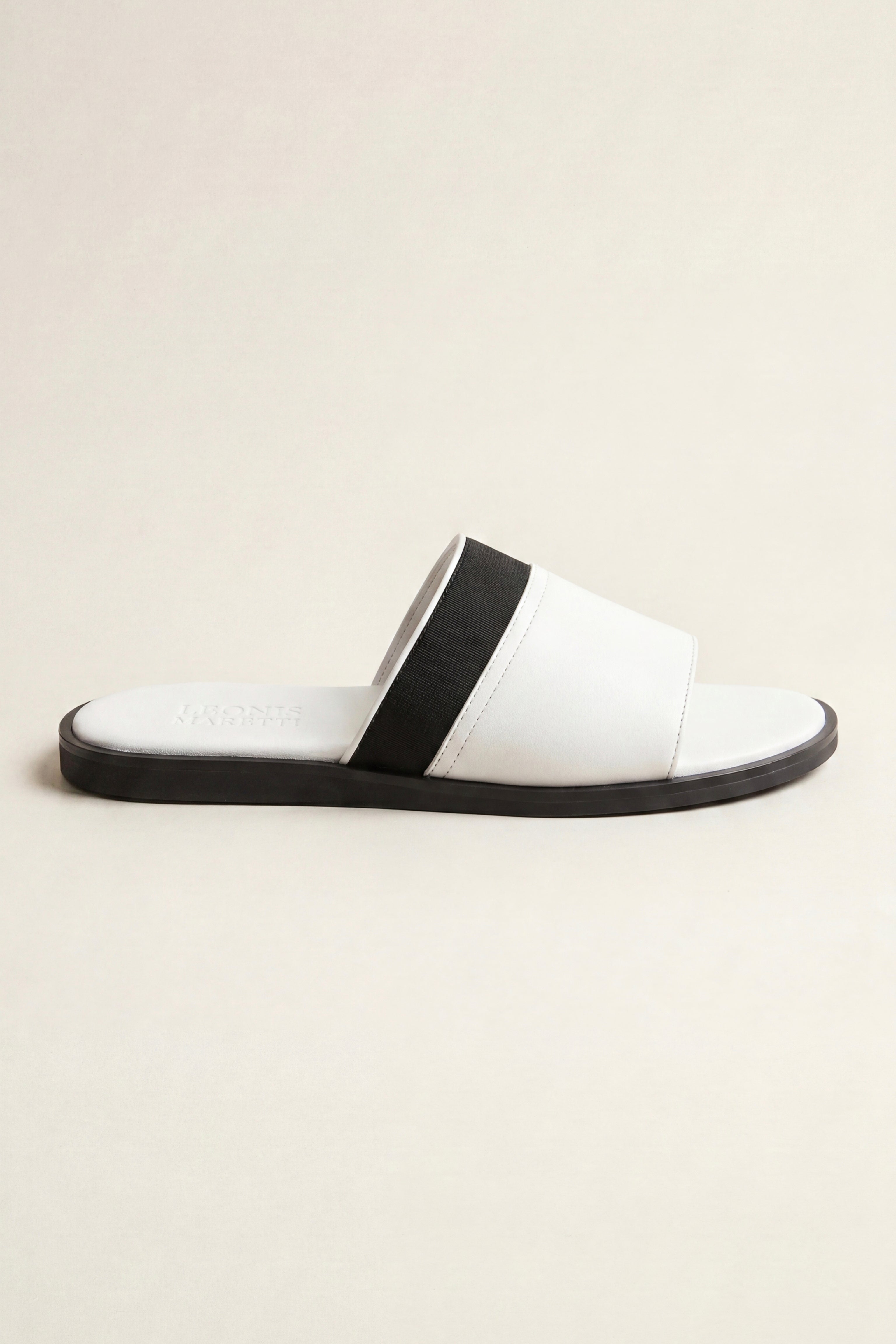 Portofino Leather Slide White