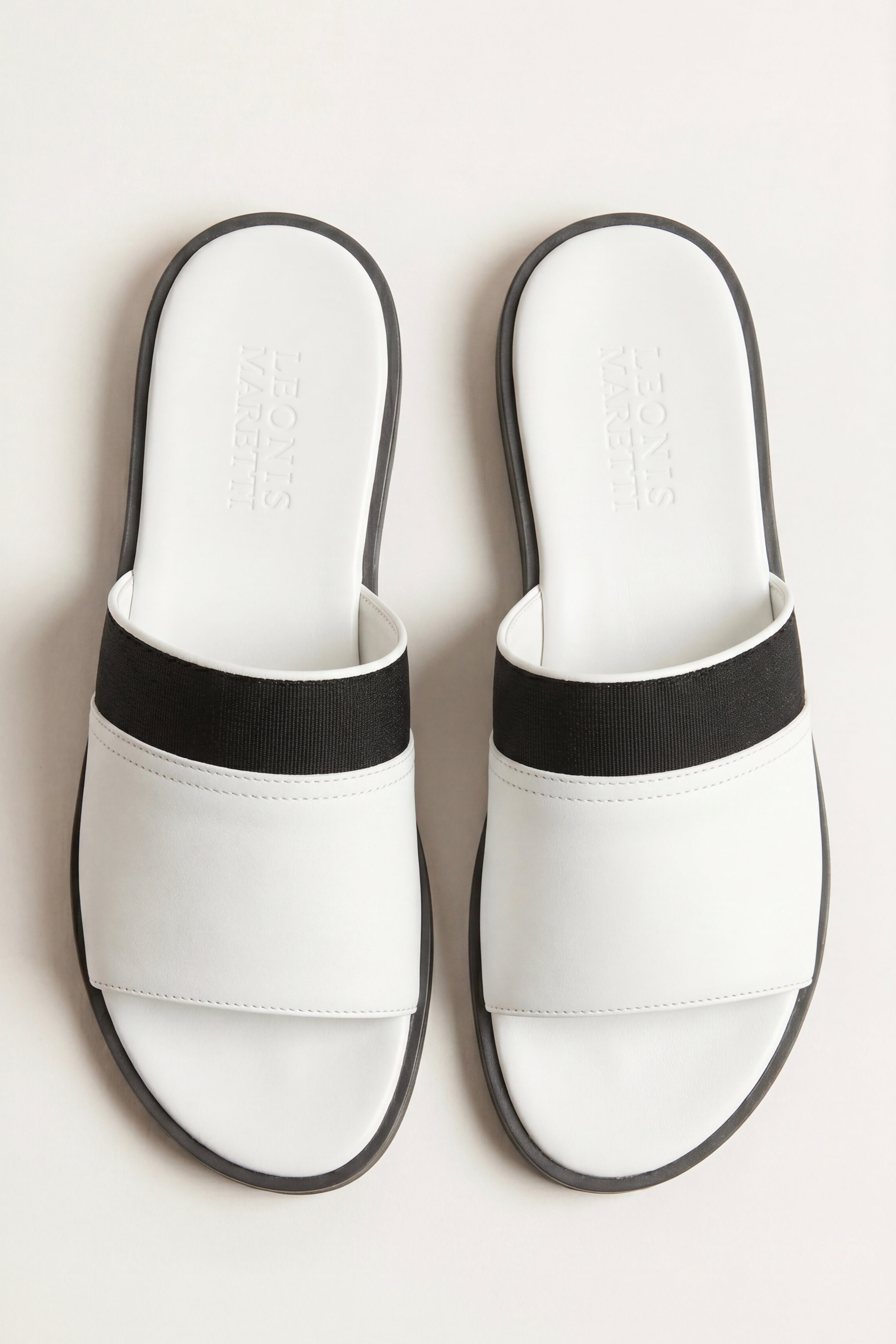 Portofino Leather Slide White